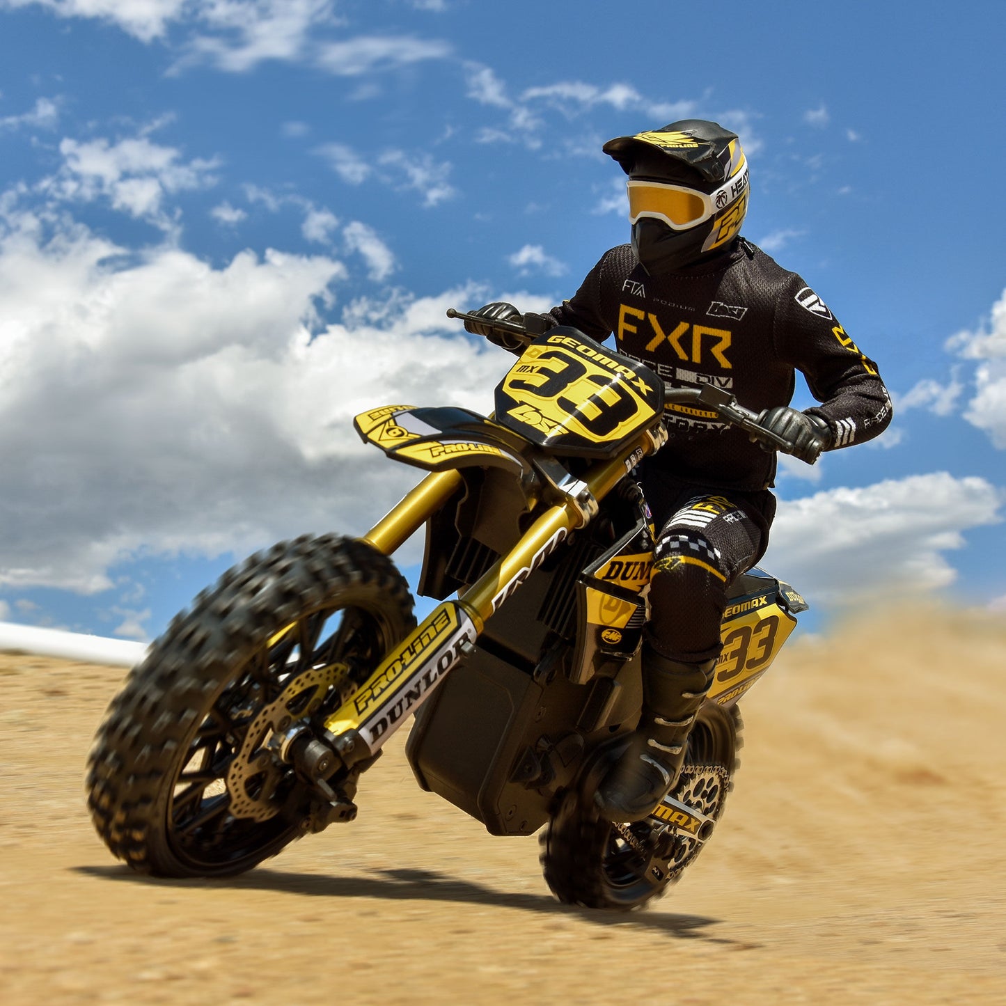 Dunlop Geomax MX33 V2 Bead M2 Compound Front Tire for 1/4 Promoto-MX (PRO1022901)_6