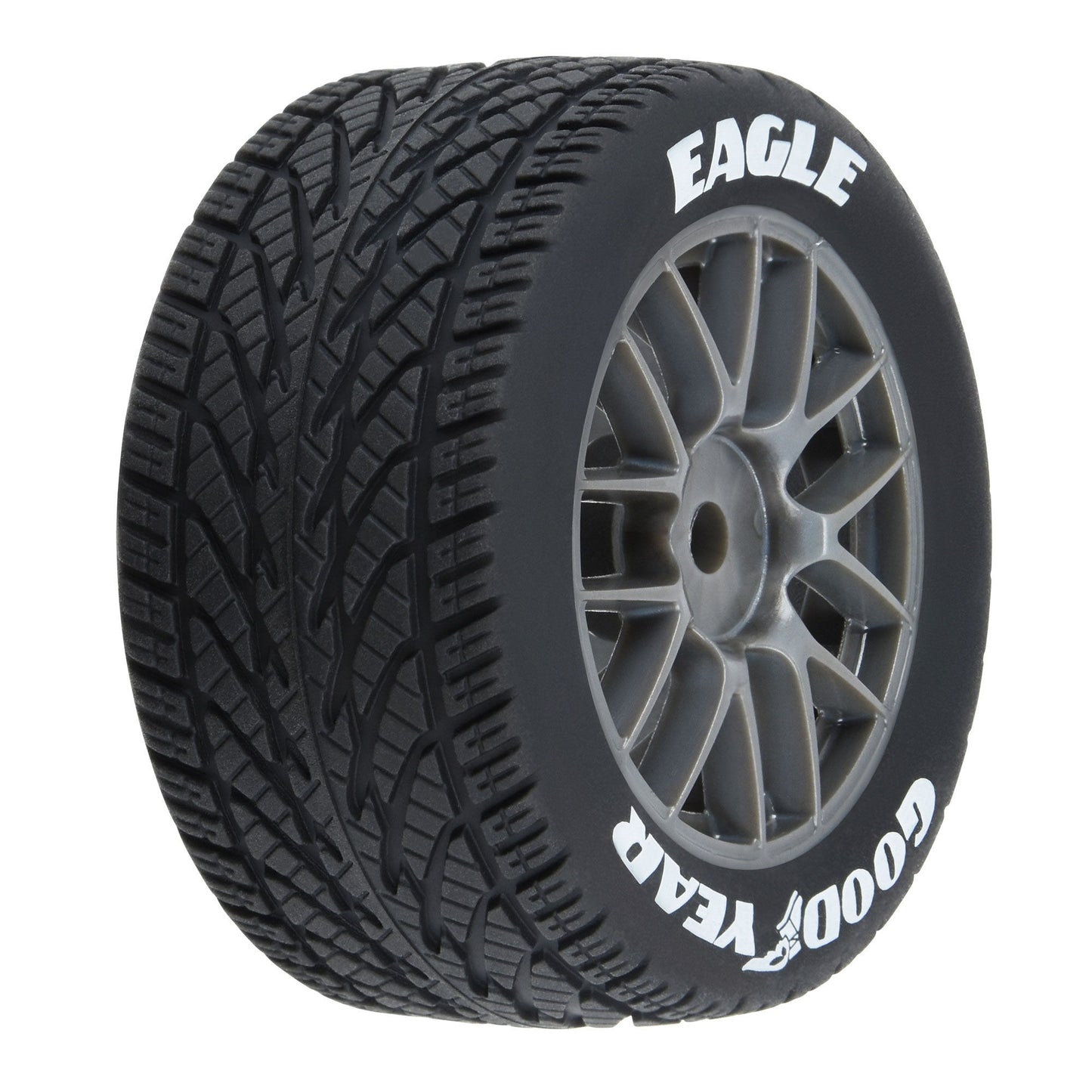 Goodyear Eagle Rain Tire F/R MTD Grey for Losi NASCAR Race Car (4) (PRO1028310)