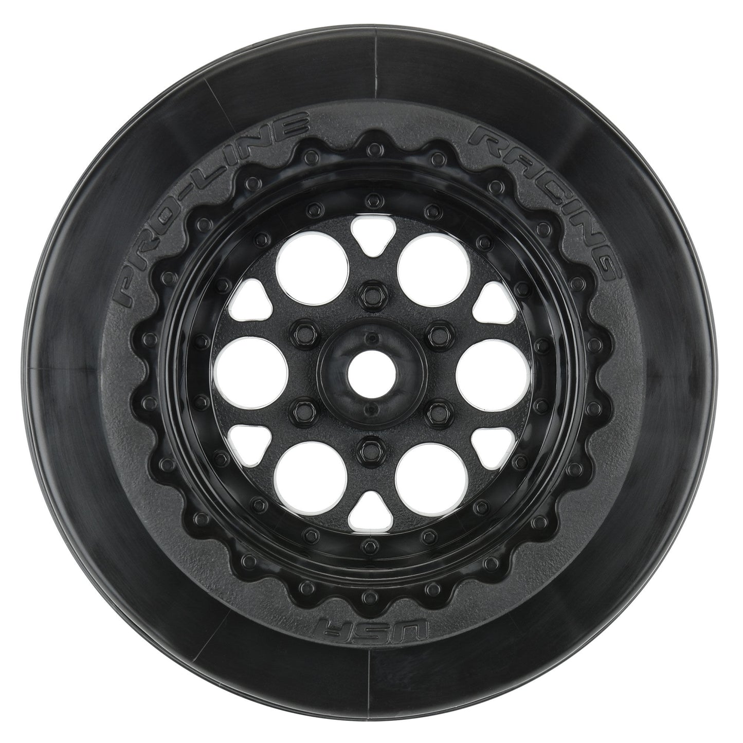 2.2"/3.0" Showtime SCT Wide Black Wheels with 12mm Hex for 1/10 Drag Car (2) (PRO279403)_1