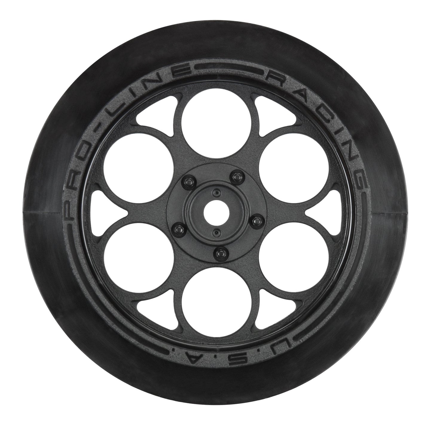 2.2"/2.7" Showtime Front Runner Black Front Wheels for 1/10 Drag Car (2) (PRO280303)_1