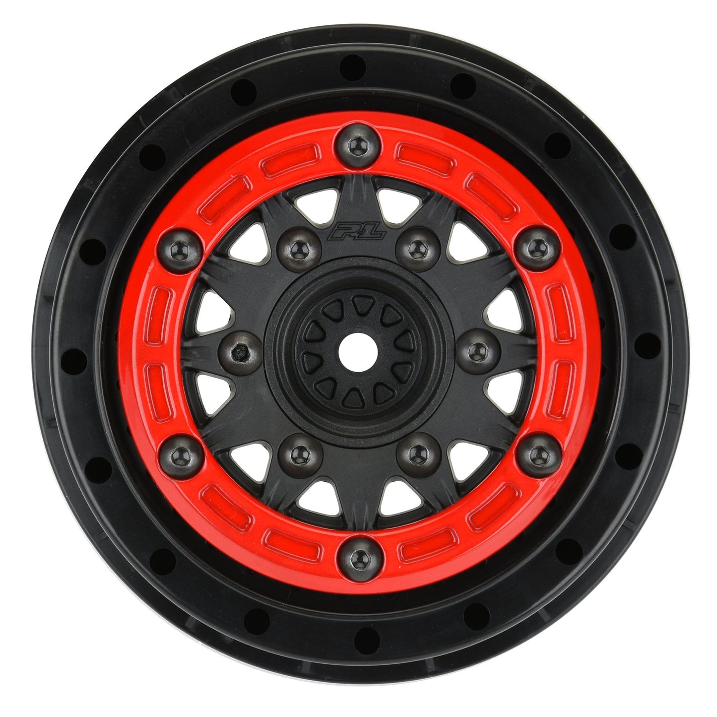 2.2"/3.0" Raid Red/Black Bead-Lock Wheels with 12/14mm Hex for 1/10 Short Course Truck (2) (PRO281104)_1