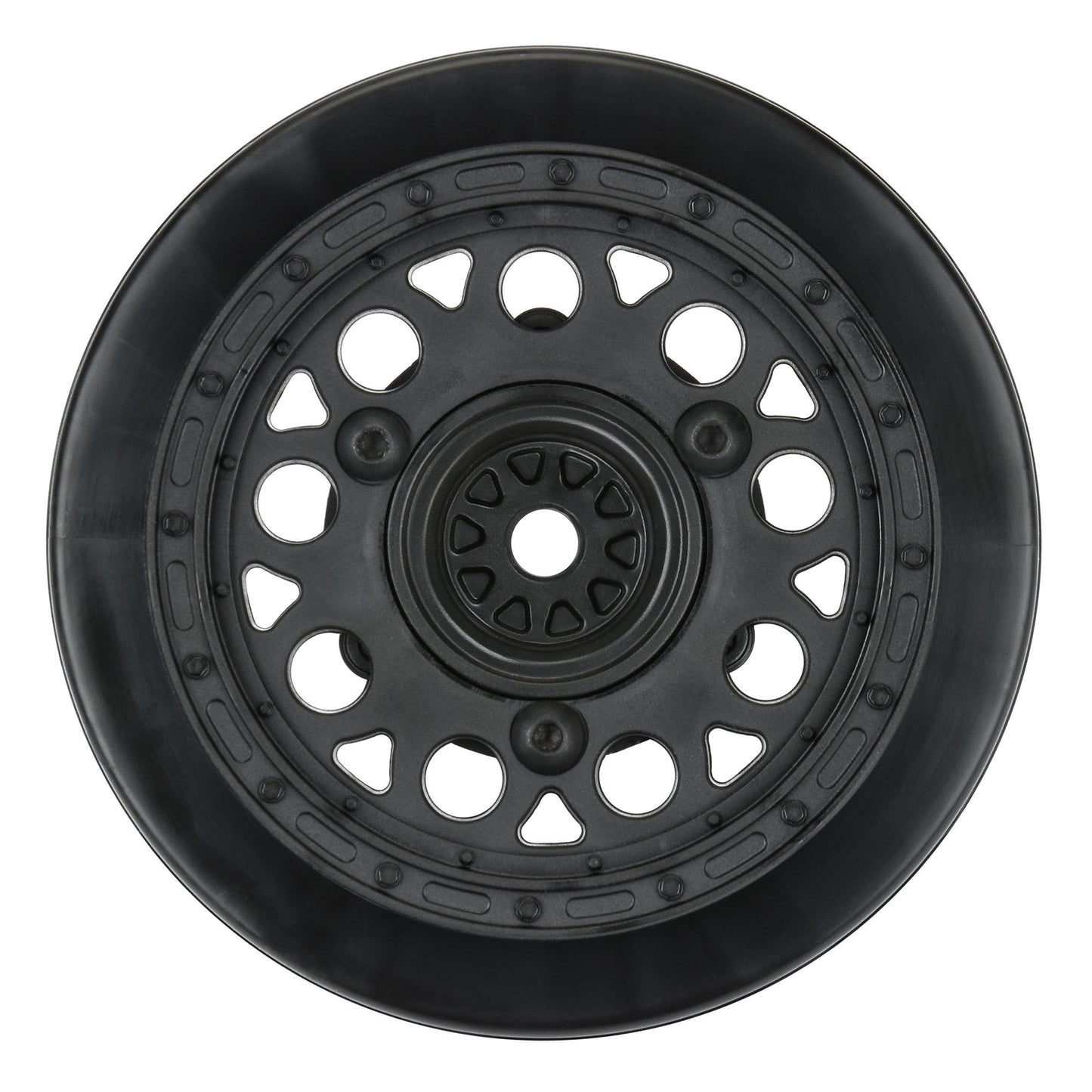 2.2"/3.0" Showtime Black Dirt Oval Wheels with 12/14mm Hex for 1/10 Short Course Truck (2) (PRO283103)_1
