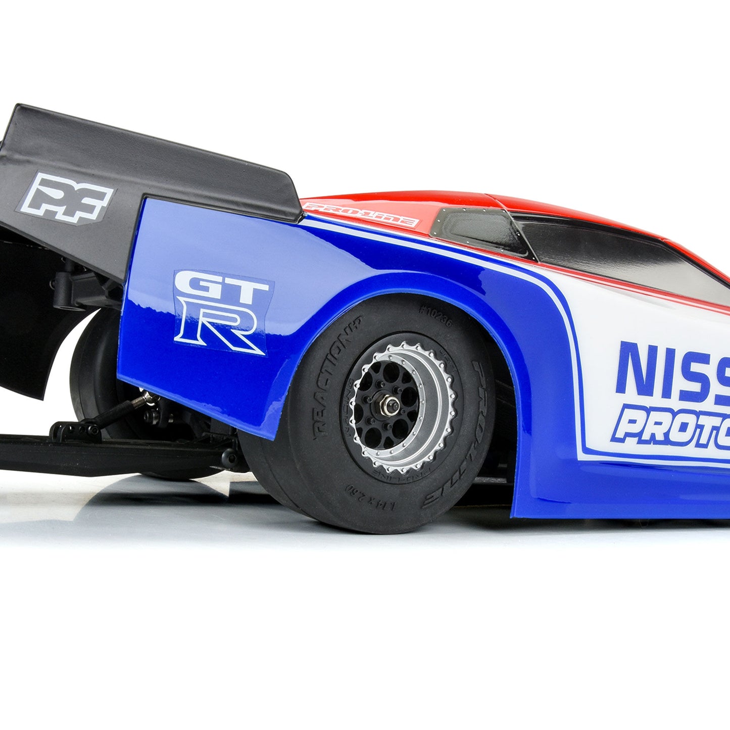 Showtime+ Black/Silver Rear Wheels for Losi Mini No-Prep Drag Car (2) (PRO283413)_4