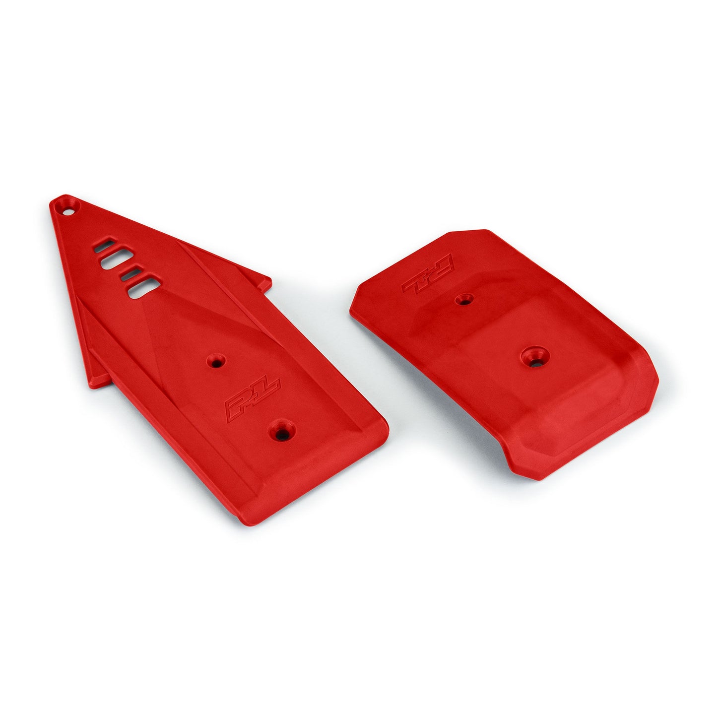 Bash Armor F/R Skid Plates (Red) for ARRMA 3S Vehicles