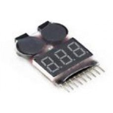 1-8S LiPo Battery Voltage Meter with Programmable Alarm (PSH00091)