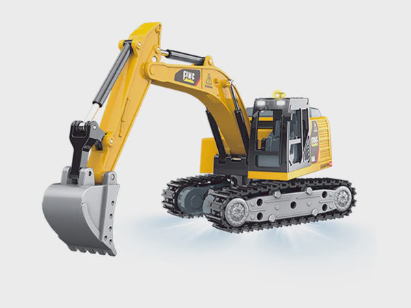 1/64 Diecast RC Excavator Ready to Run with App Control (Yellow) (RCPHG4-301Y)