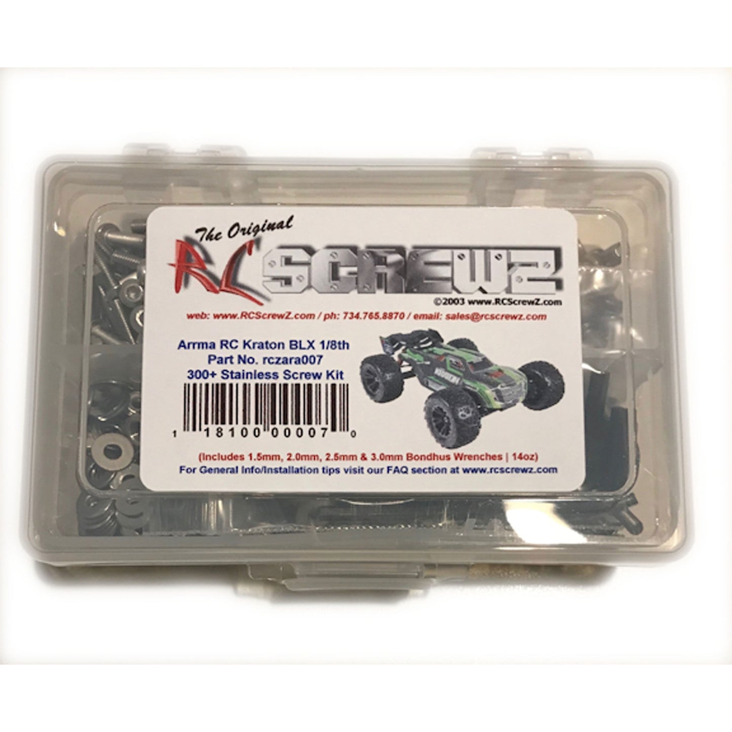 Stainless Steel Screw Set for ARRMA KRATON BLX 1/8 (RCZARA007)