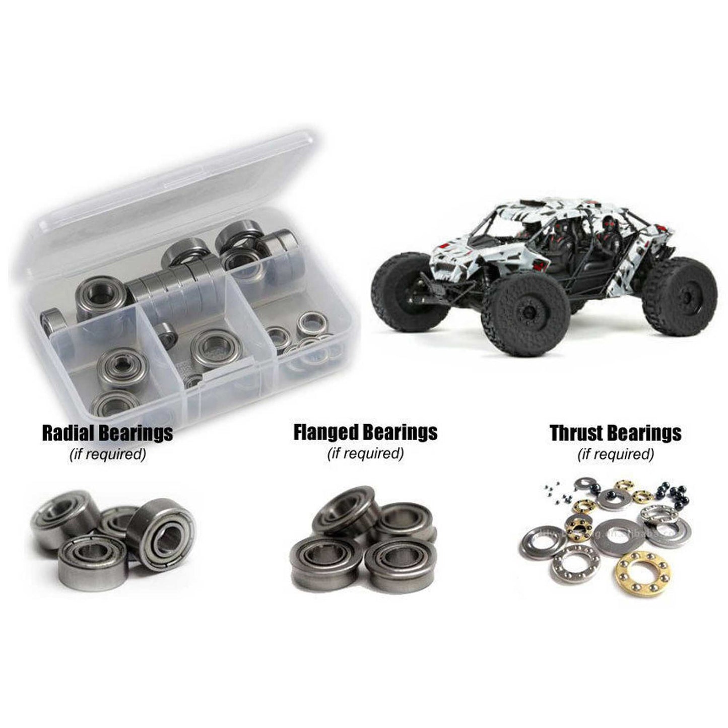 Metal Shielded Bearing Kit for 1/7 Arrma Fireteam 6S BLX (RCZARA044B)