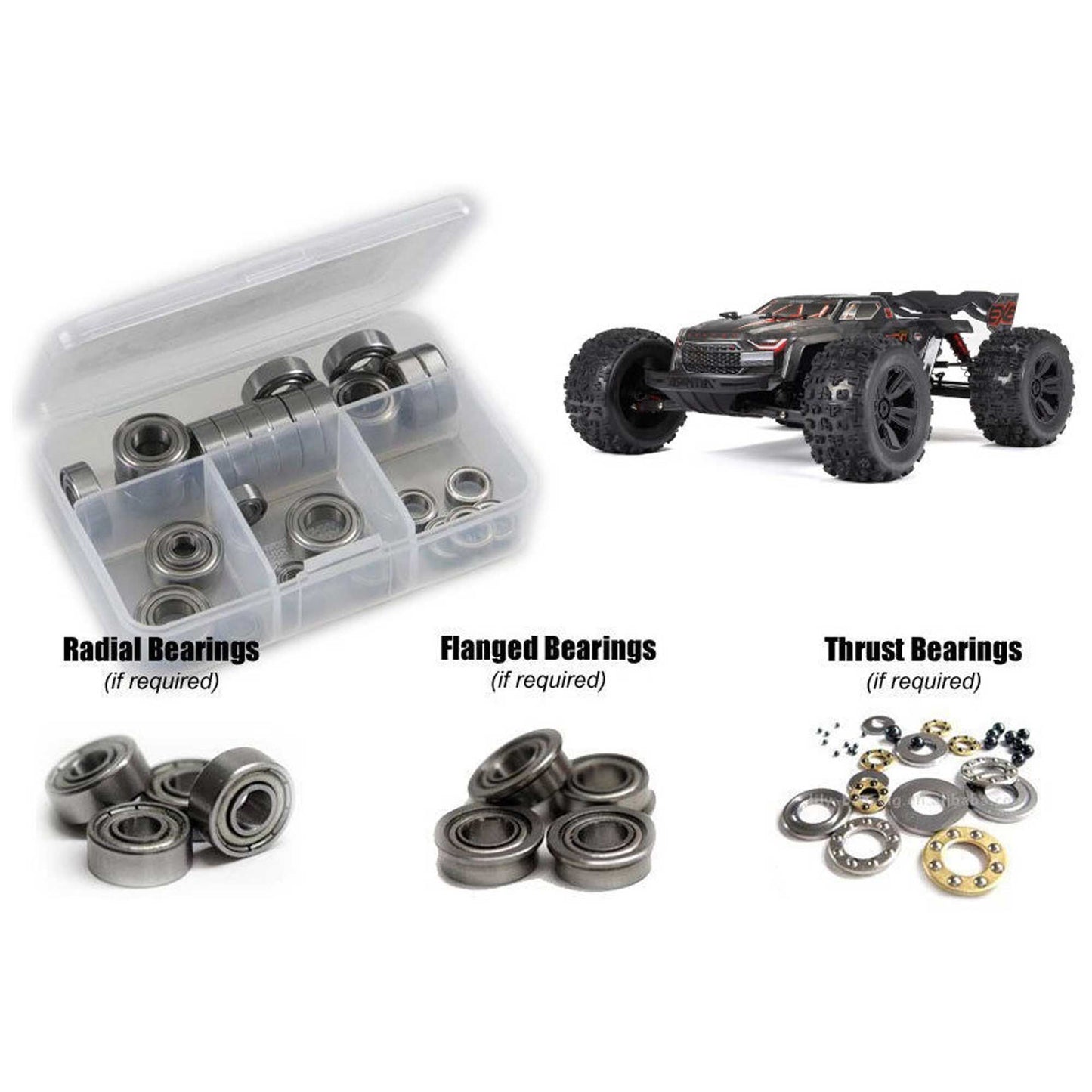 Arrma Kraton 6s BLX Extreme Bash Metal Shielded Bearing Kit (RCZARA055B)