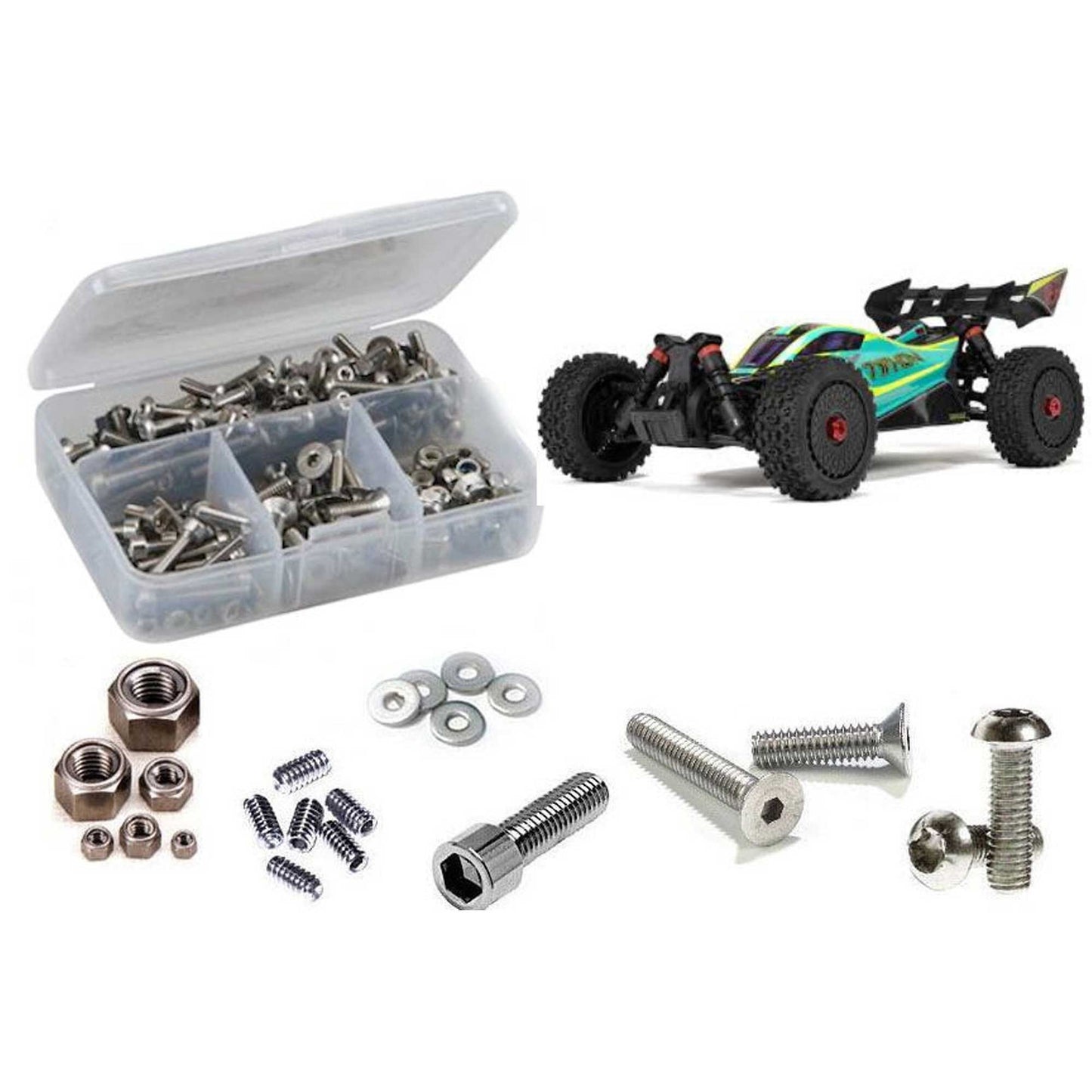 Stainless Steel Screw Kit for 1/8 Arrma Typhon 223S BLX (RCZARA060)