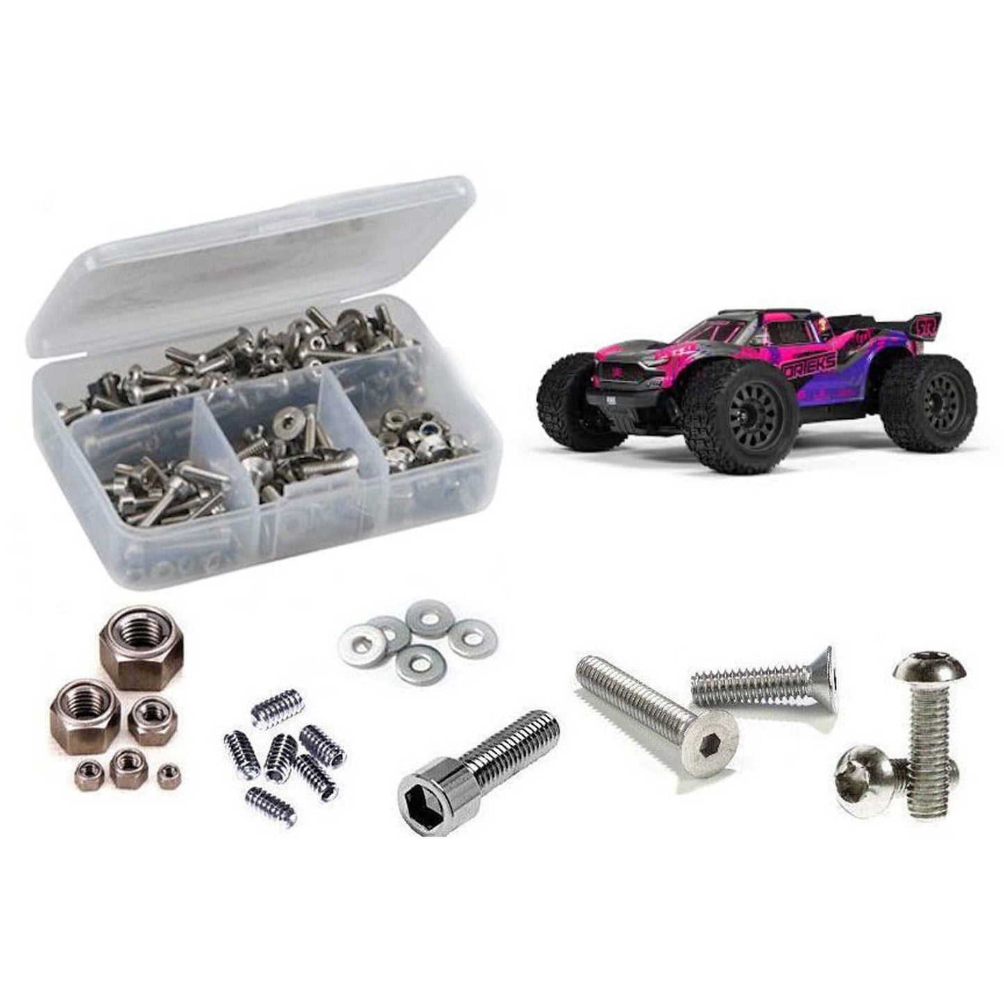 Stainless Steel Screw Kit for 1/10 Arrma Vorteks 223S BLX (RCZARA061)