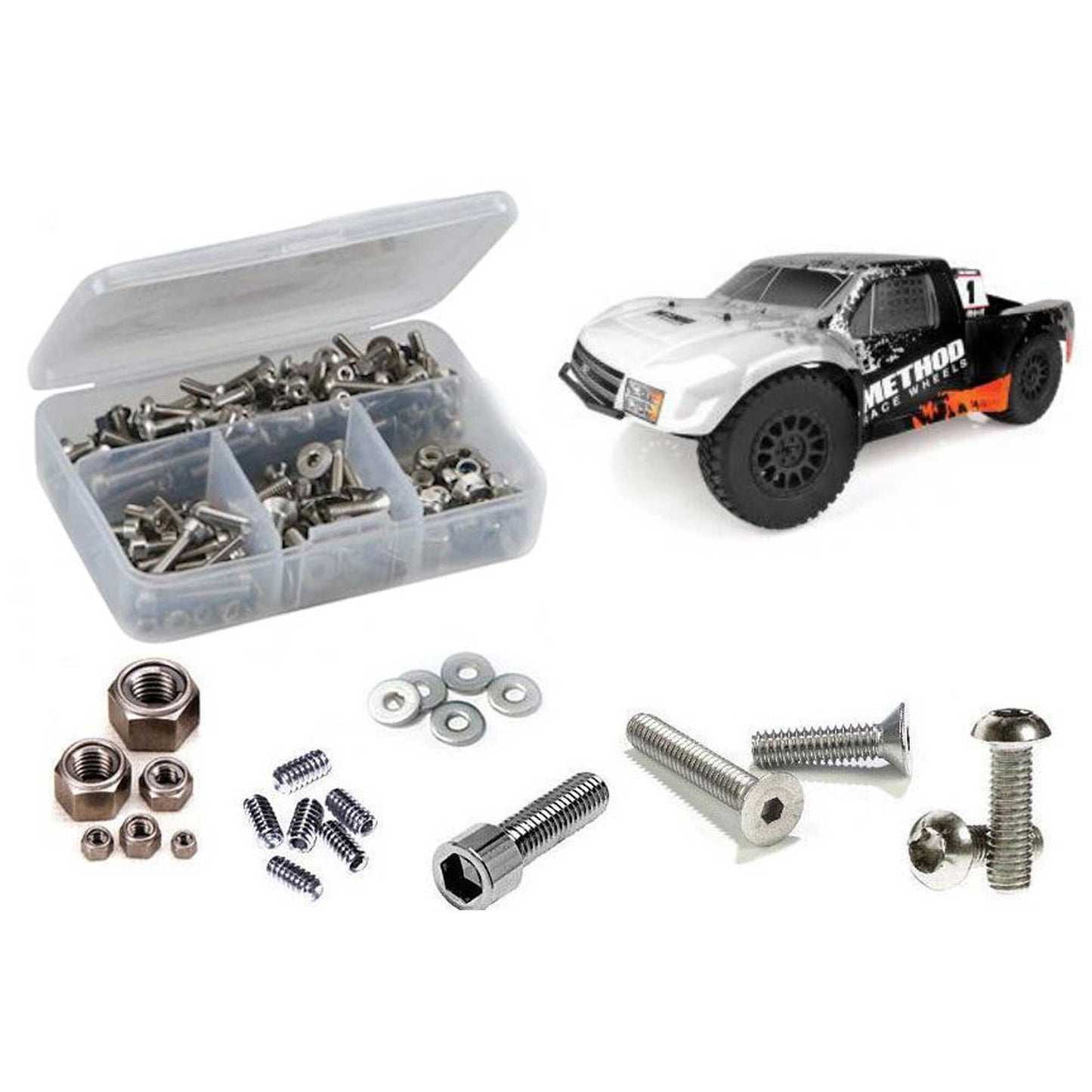 Stainless Steel Screw Kit for 1/10 Team Associated Pro2 SC10 (RCZASC117)