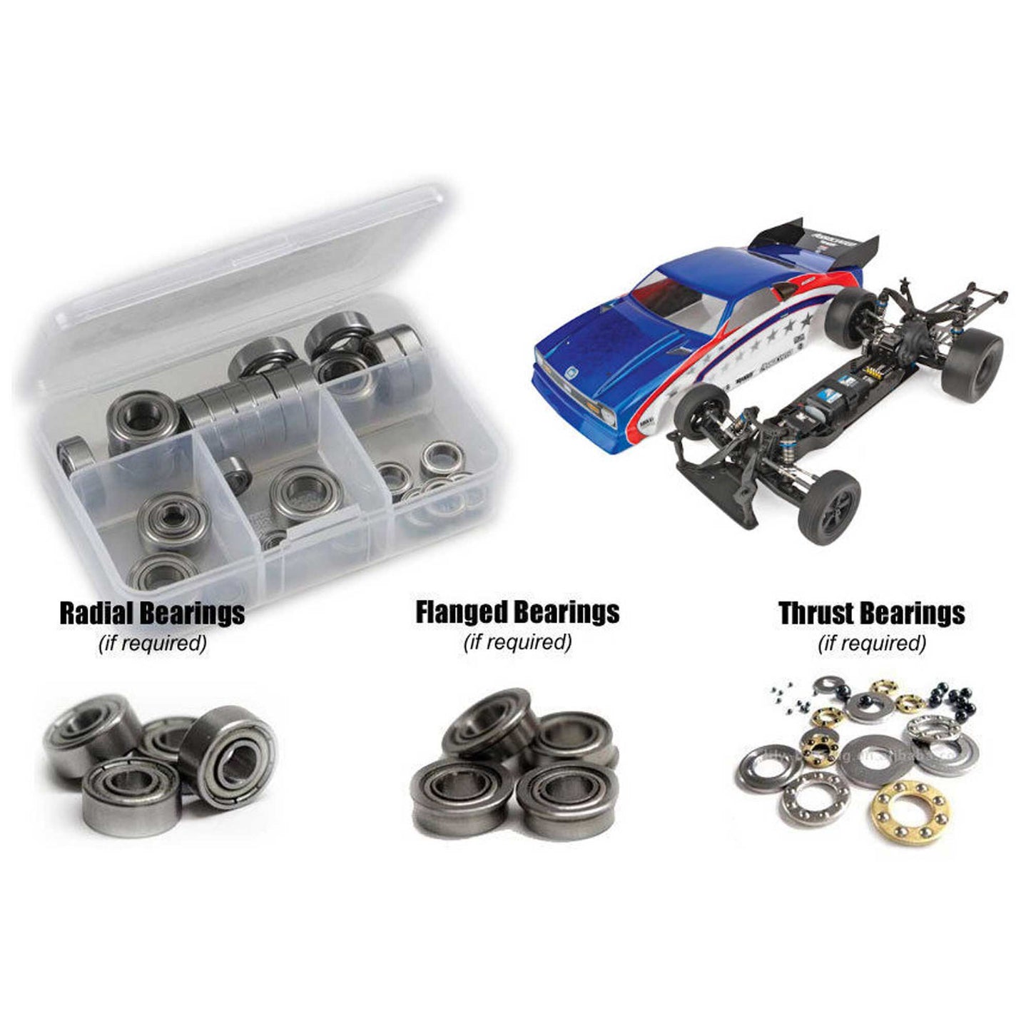 Metal Shielded Bearing Kit for 1/10 Team Associated DR10M (RCZASC124B)