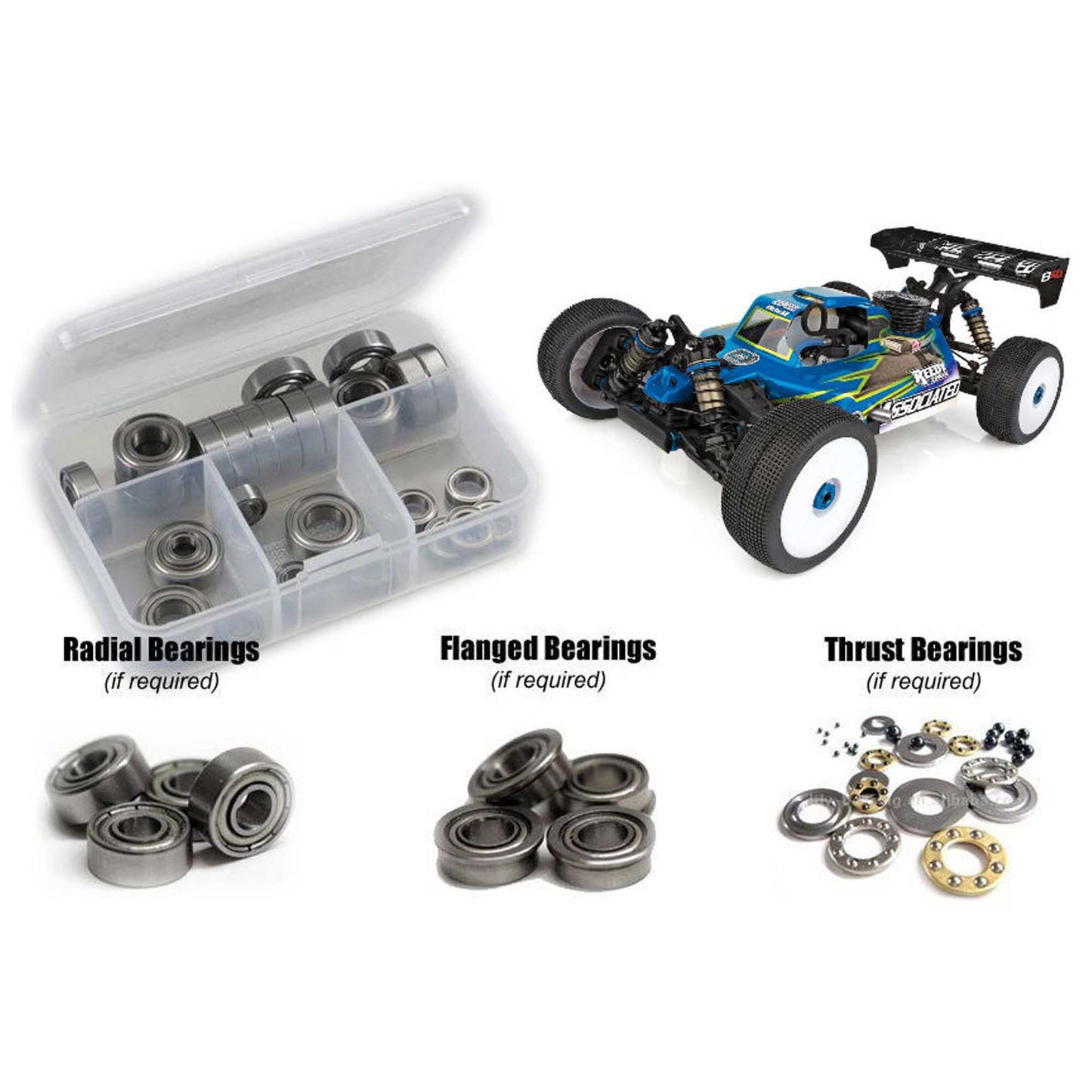 Associated RC8B4.1 Nitro Metal Shielded Bearing Kit (RCZASC140B)