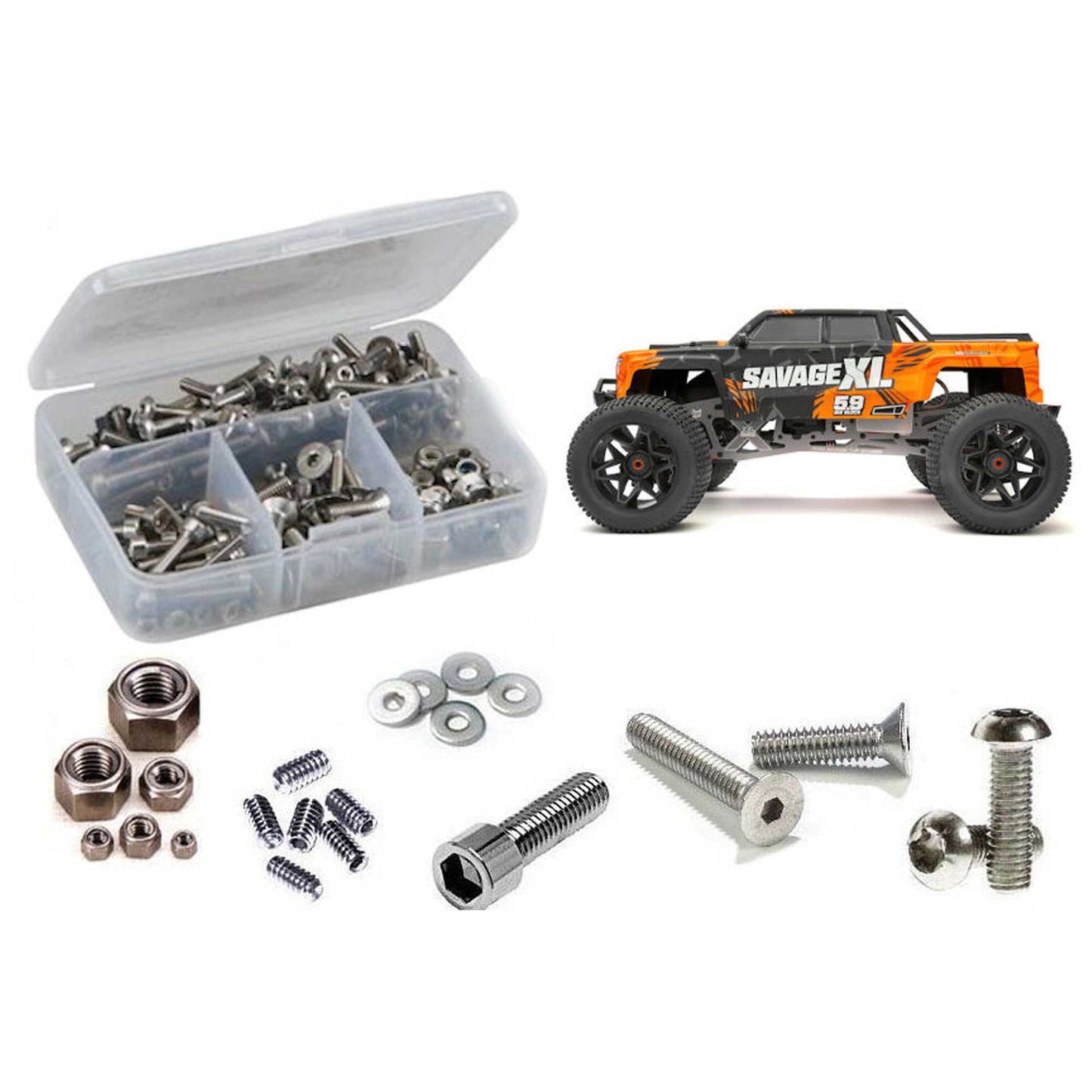 Stainless Steel Screw Kit for 1/8 HPI Savage XL 5.9 (RCZHPI099)