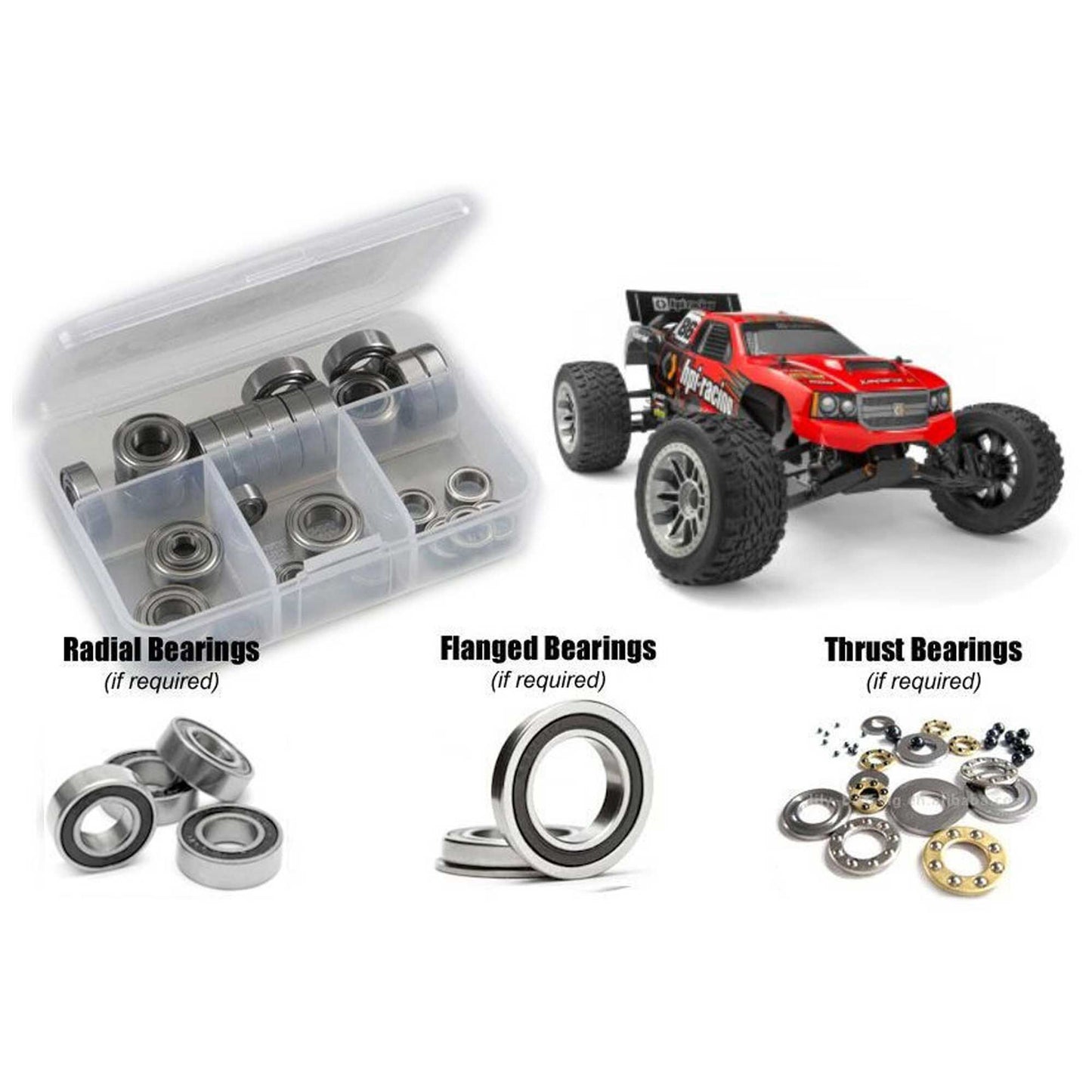 Rubber Shielded Bearing Kit for 1/10 HPI Jumpshot ST V2 (RCZHPI100R)
