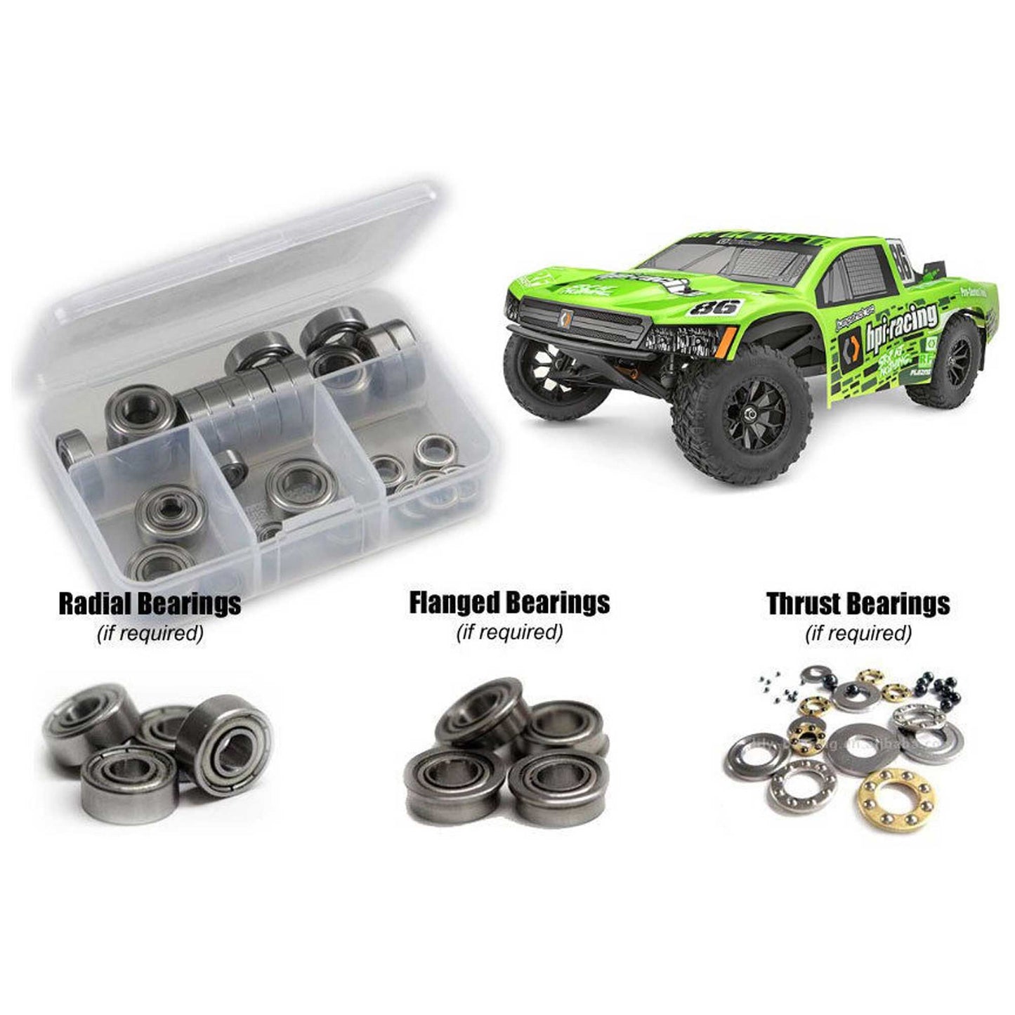 Metal Shielded Bearing Kit for 1/10 HPI Racing Jumpshot SC V2 (RCZHPI101B)