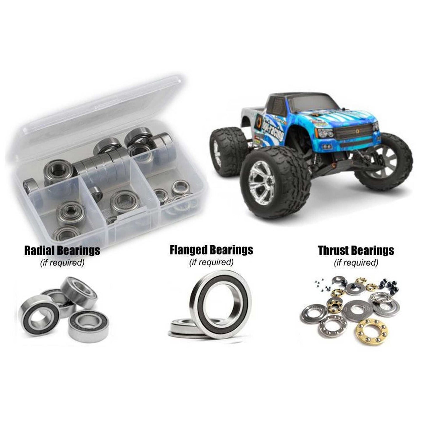 Rubber Shielded Bearing Kit for 1/10 HPI Racing Jumpshot SC V2 (RCZHPI102R)