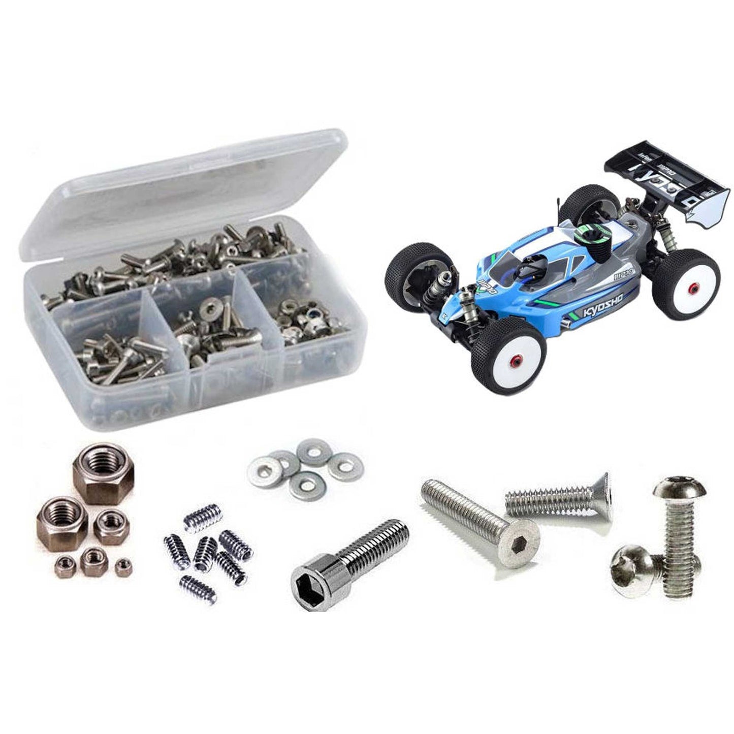 Stainless Steel Screw Kit for 1/8 Kyosho Inferno MP10 TKI2 Nitro (RCZKYO211)