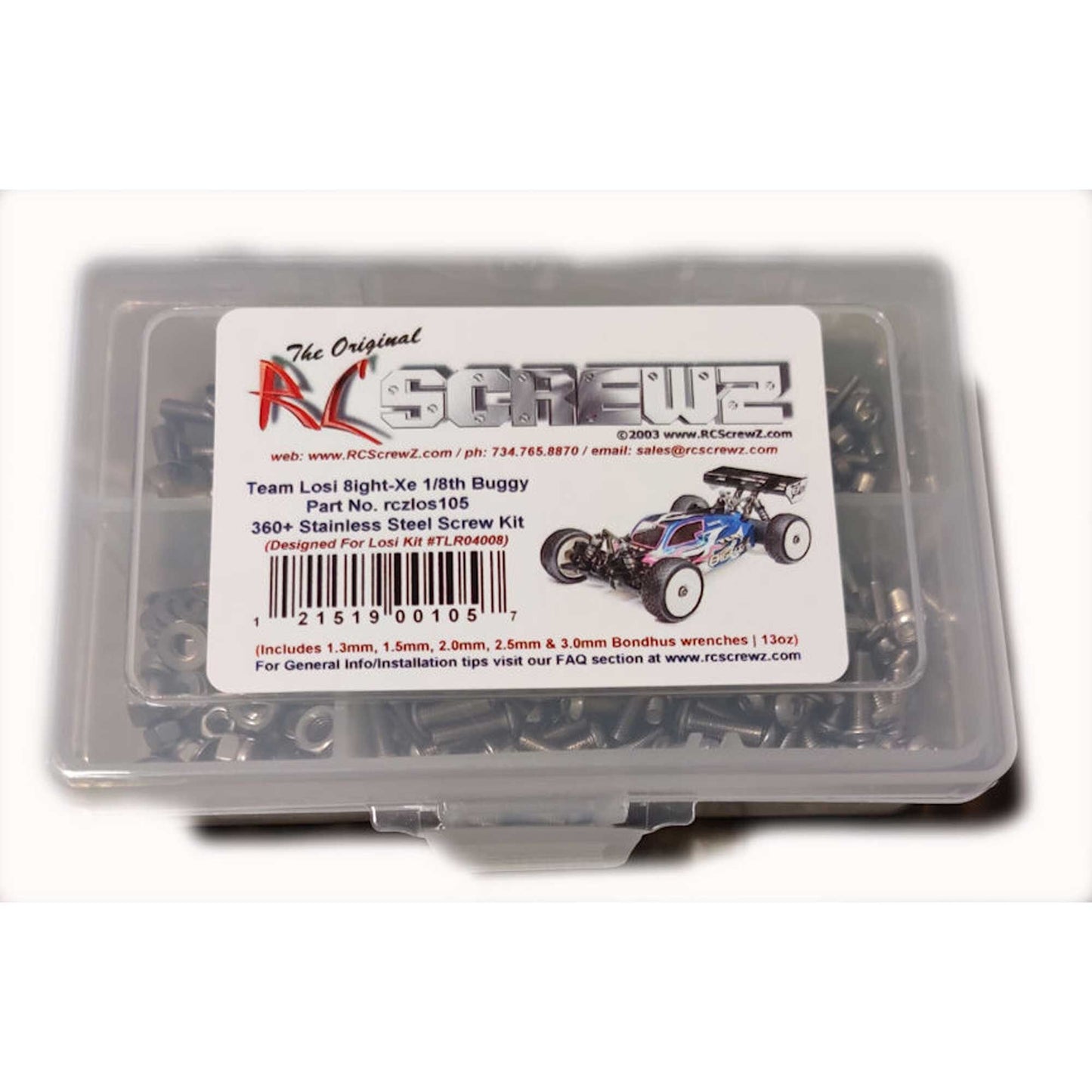 Stainless Steel Screw Kit for TLR 8IGHT-XE (RCZLOS105)