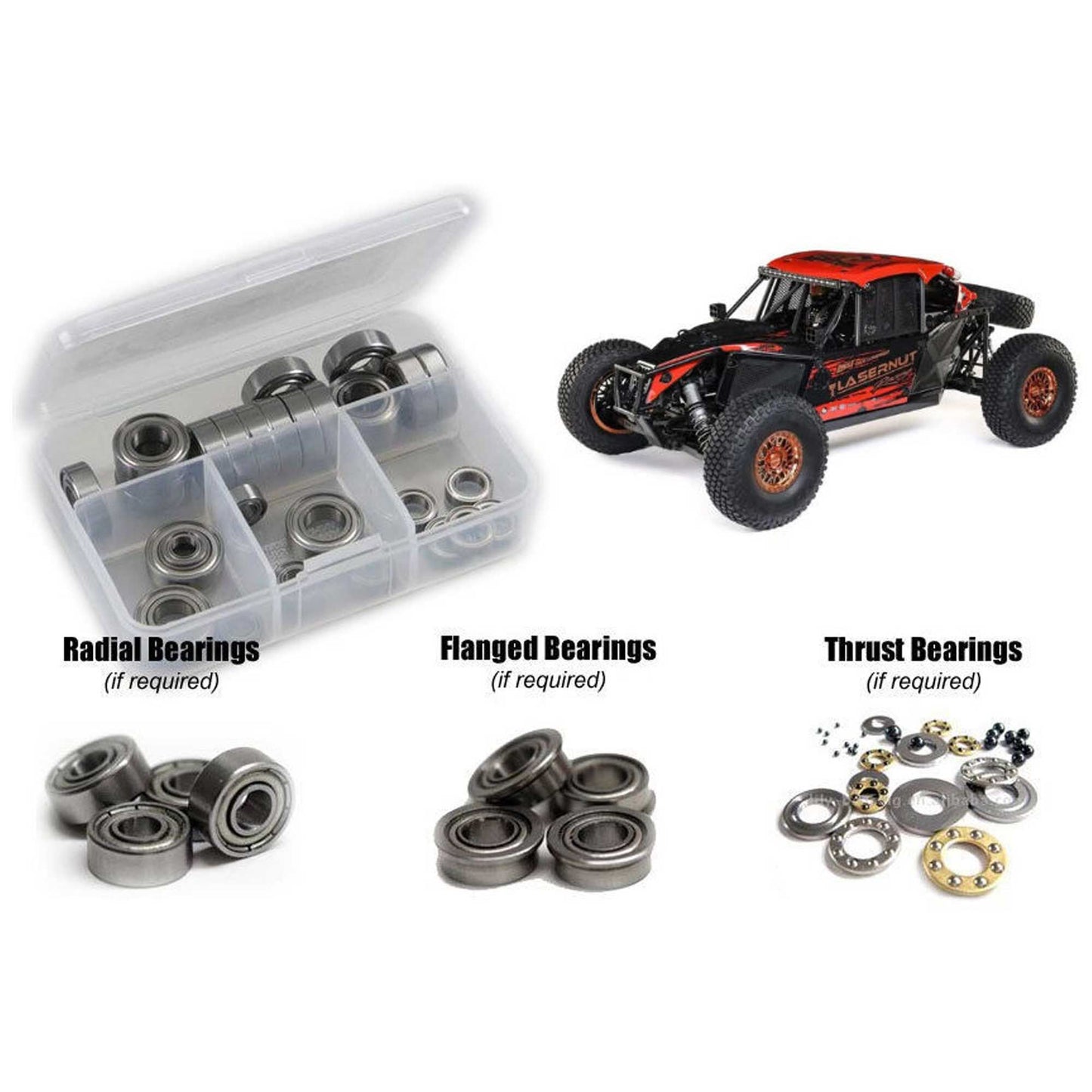 Metal Shielded Bearing Kit for 1/6 Losi 8IGHT-X Super Lasernut (RCZLOS144B)