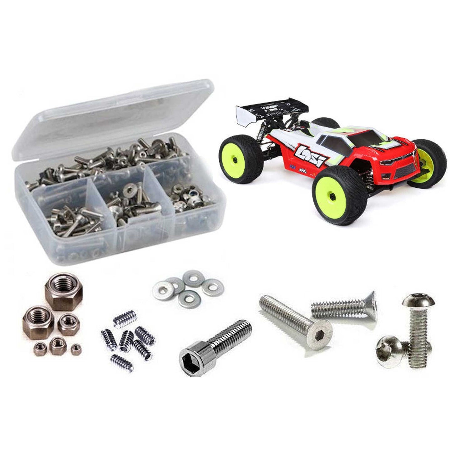 Stainless Steel Screw Kit for 1/8 Losi 8ight-XTE 4x4 Truggy (RCZLOS145)