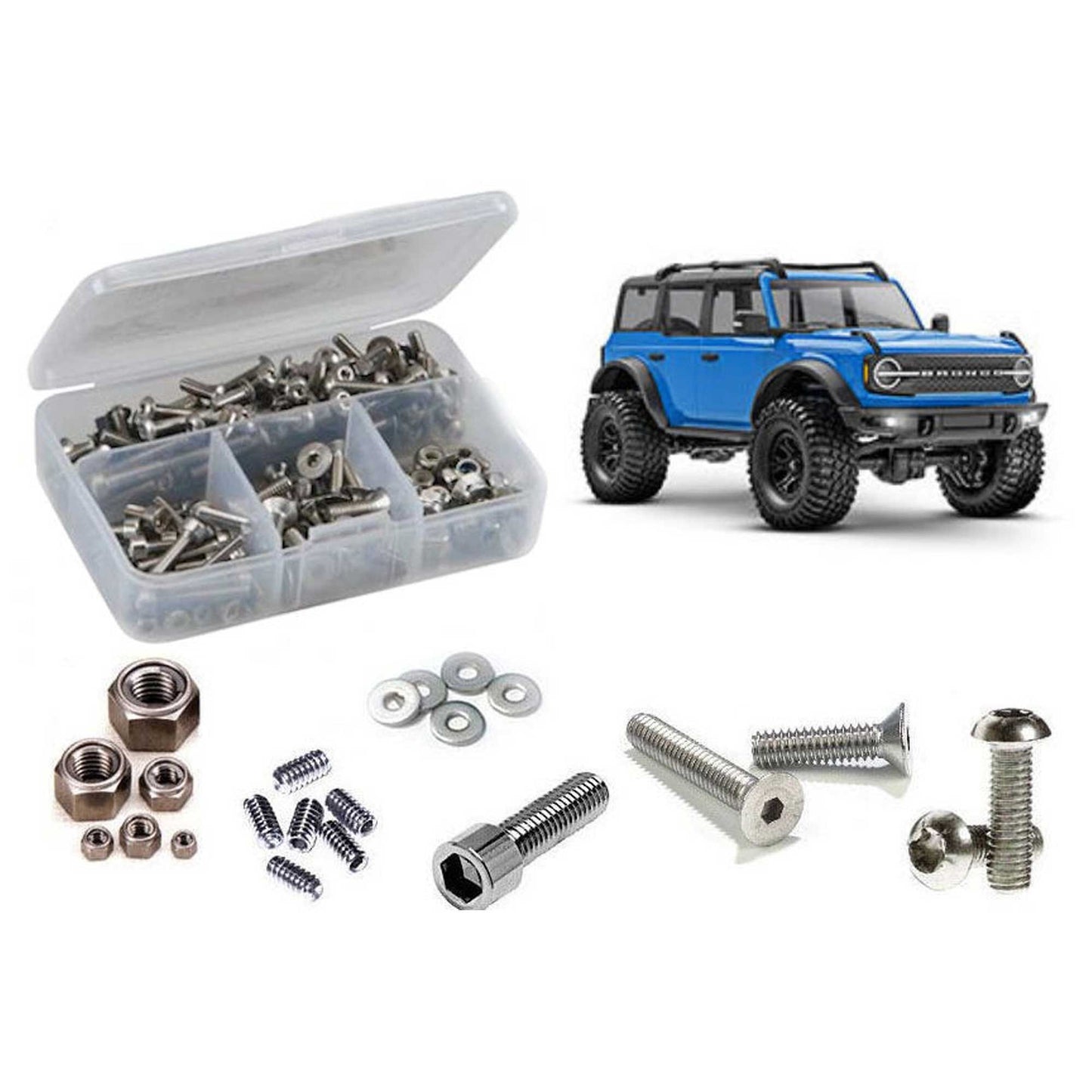 Stainless Steel Screw Kit for 1/18 Traxxas TRX-4M Bronco (RCZTRA106)