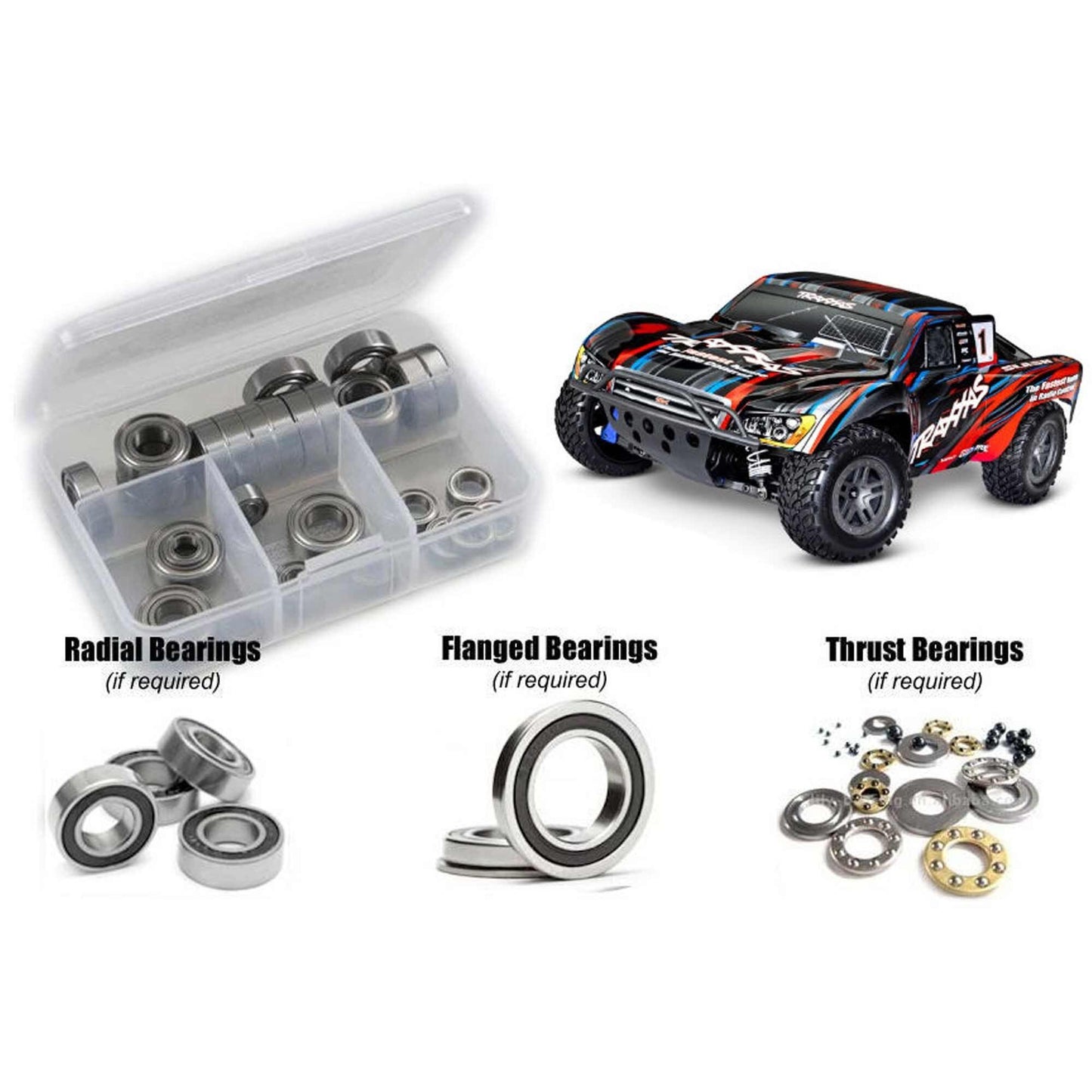 Traxxas Slash BL-2S 4x4 Rubber Shielded Bearing Kit (RCZTRA116R)