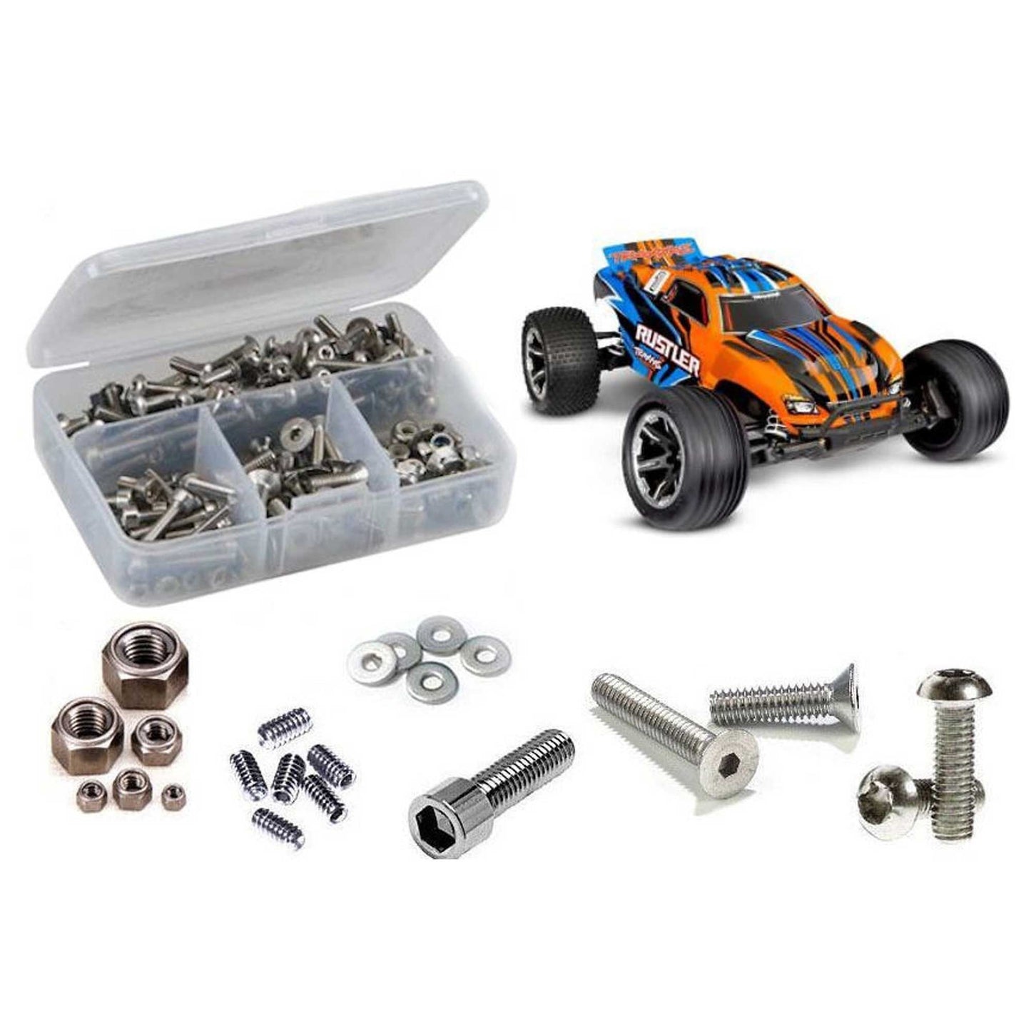 Stainless Steel Screw Kit for 1/10 Traxxas Rustler XL5 (RCZTRA130)