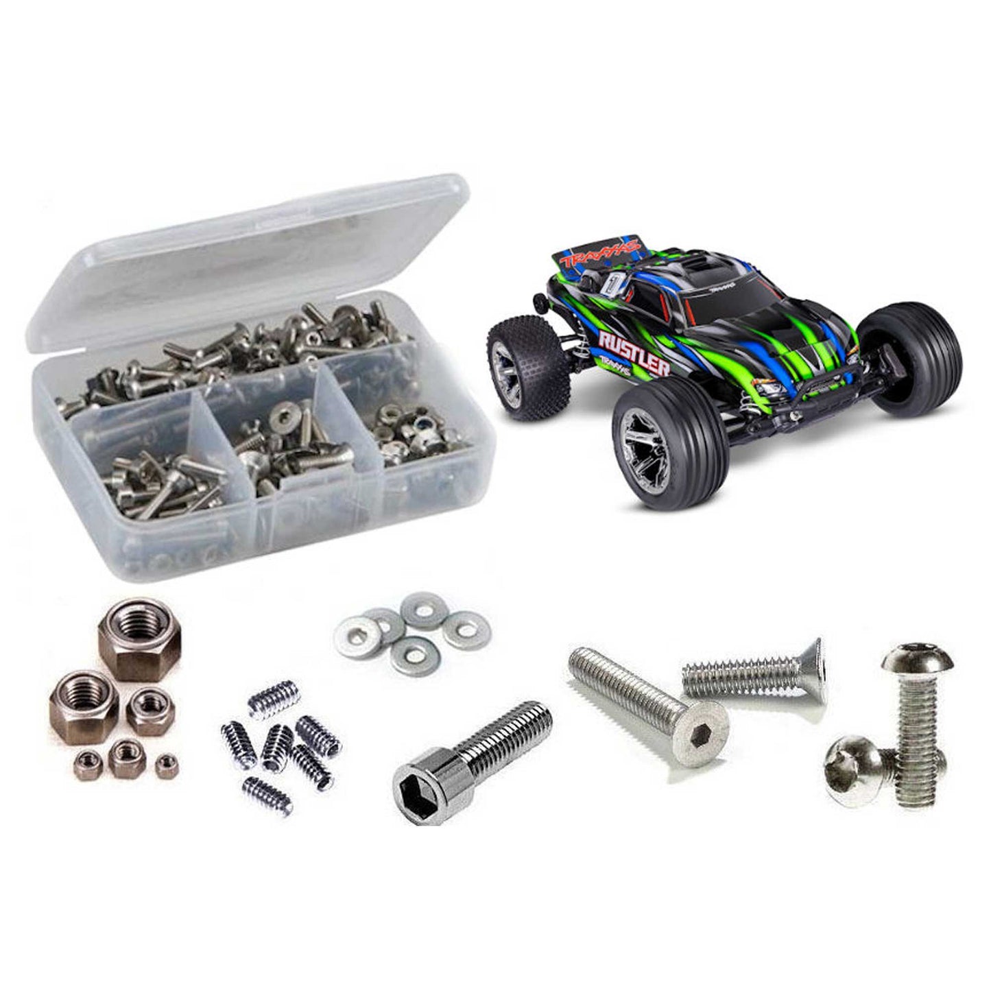 Stainless Steel Screw Kit for 1/10 Traxxas Rustler BL-2S (RCZTRA132)