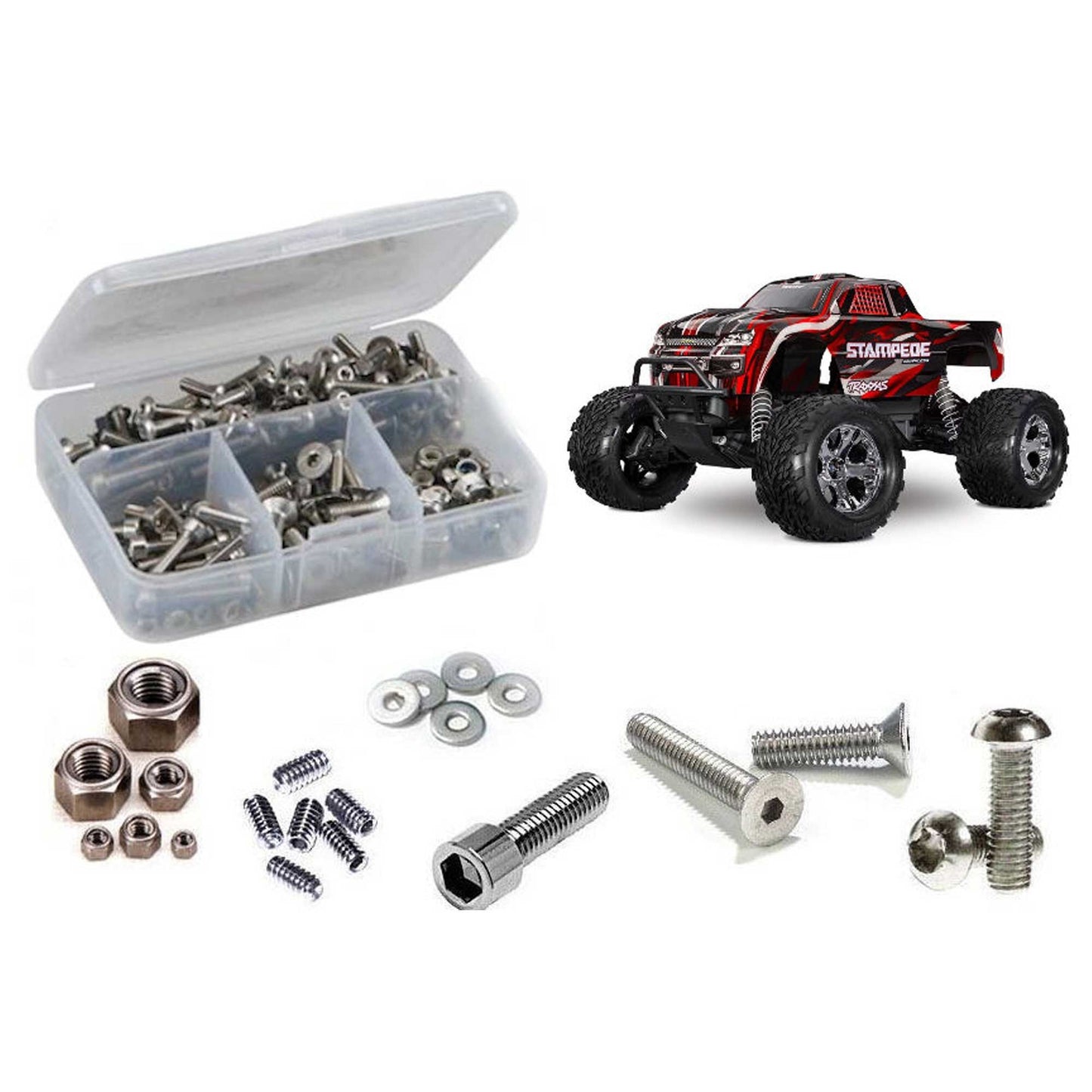 Stainless Steel Screw Kit for 1/10 Traxxas Stampede BL-2S (RCZTRA133)