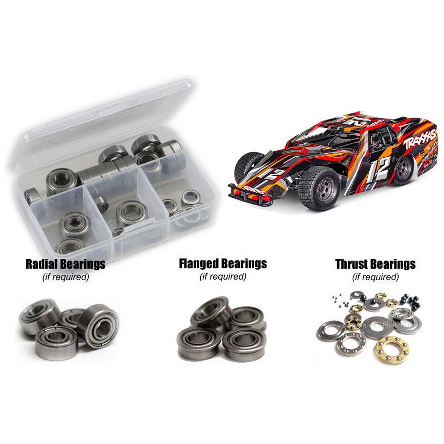 Metal Shielded Bearing Kit for 1/10 Traxxas Modified Oval Slash (RCZTRA134B)