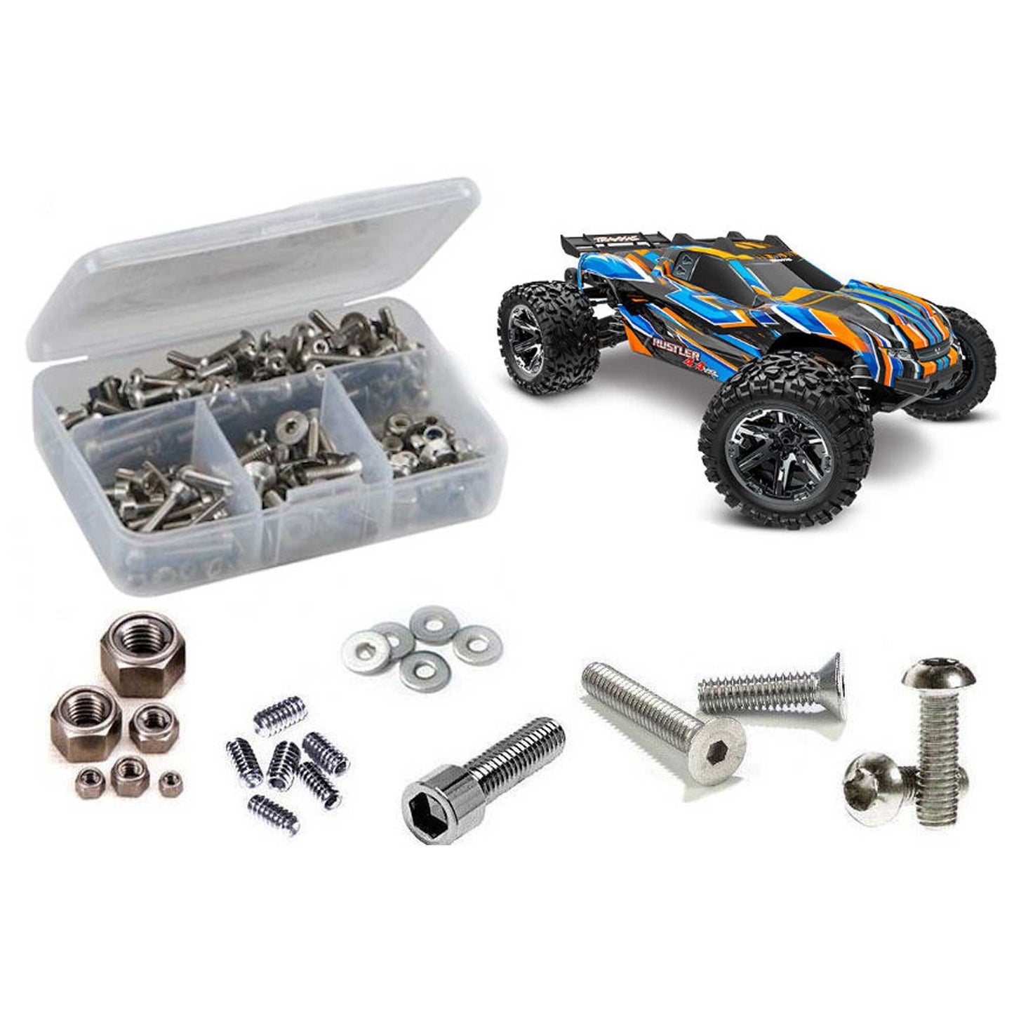 Stainless Steel Screw Kit for 1/10 Traxxas Rustler 4x4 VXL (RCZTRA135)