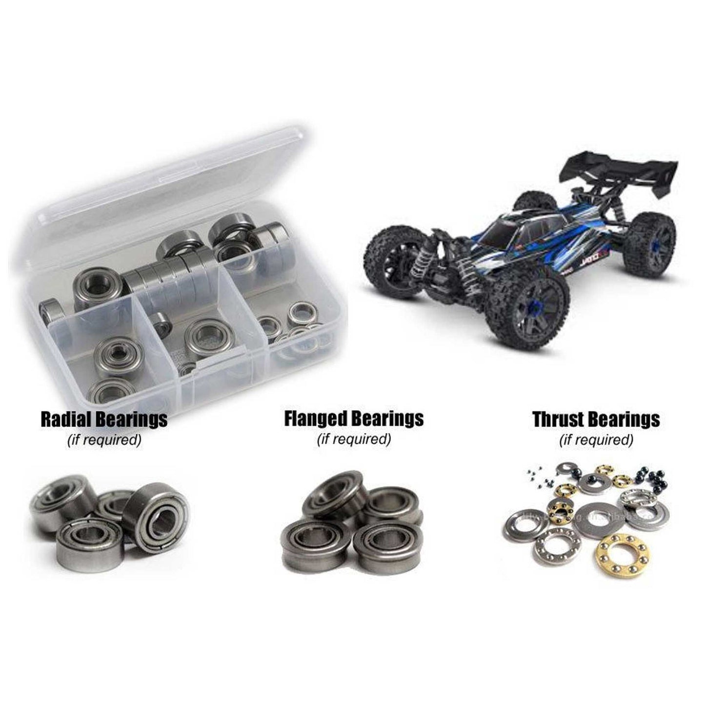 Traxxas Jato 4x4 BL-2s 1/10th Metal Shielded Bearing Kit (RCZTRA140B)