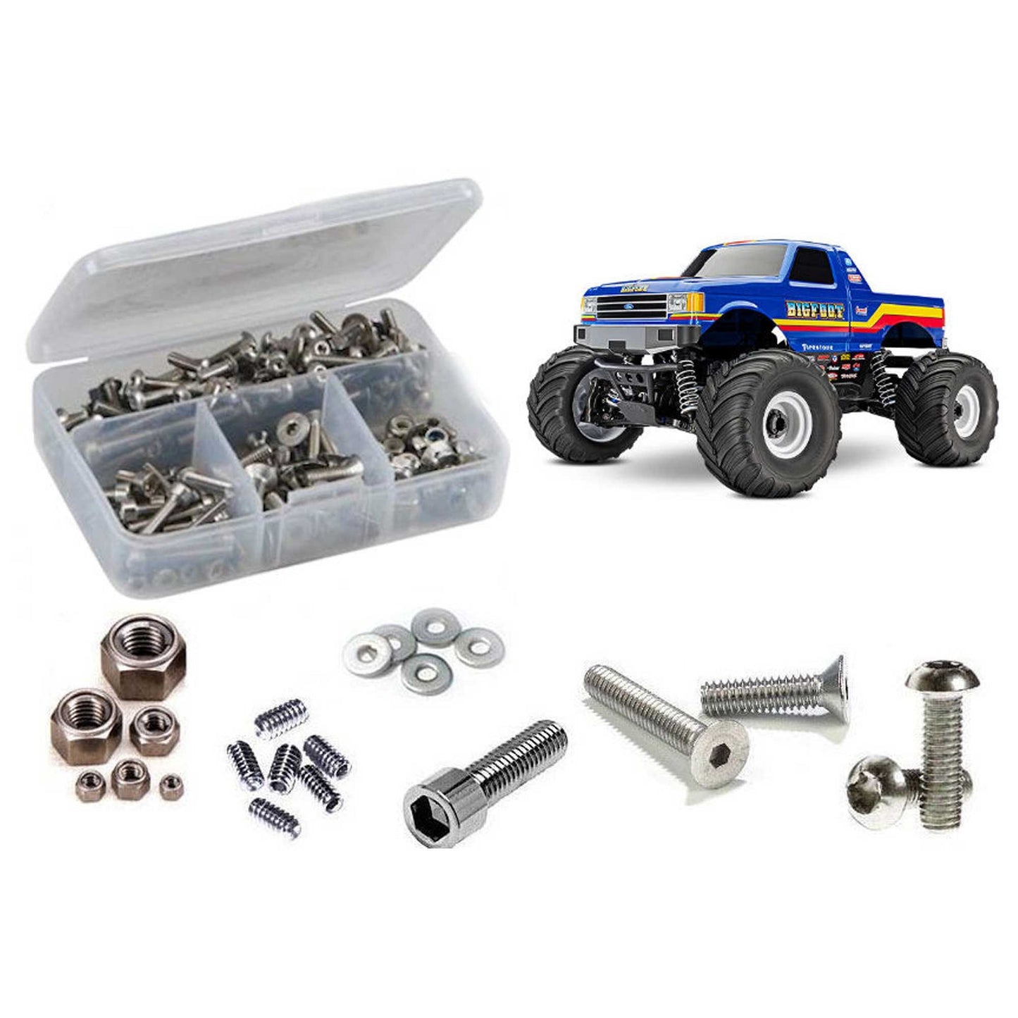 Traxxas Bigfoot 4x4 BL-2s 1/10th Stainless Steel Screw Kit (RCZTRA141)