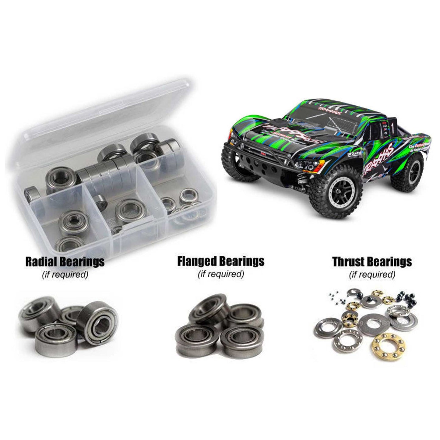Traxxas Slash 4x4 BL-2s 1/10 Metal Shielded Bearing Kit (RCZTRA142B)