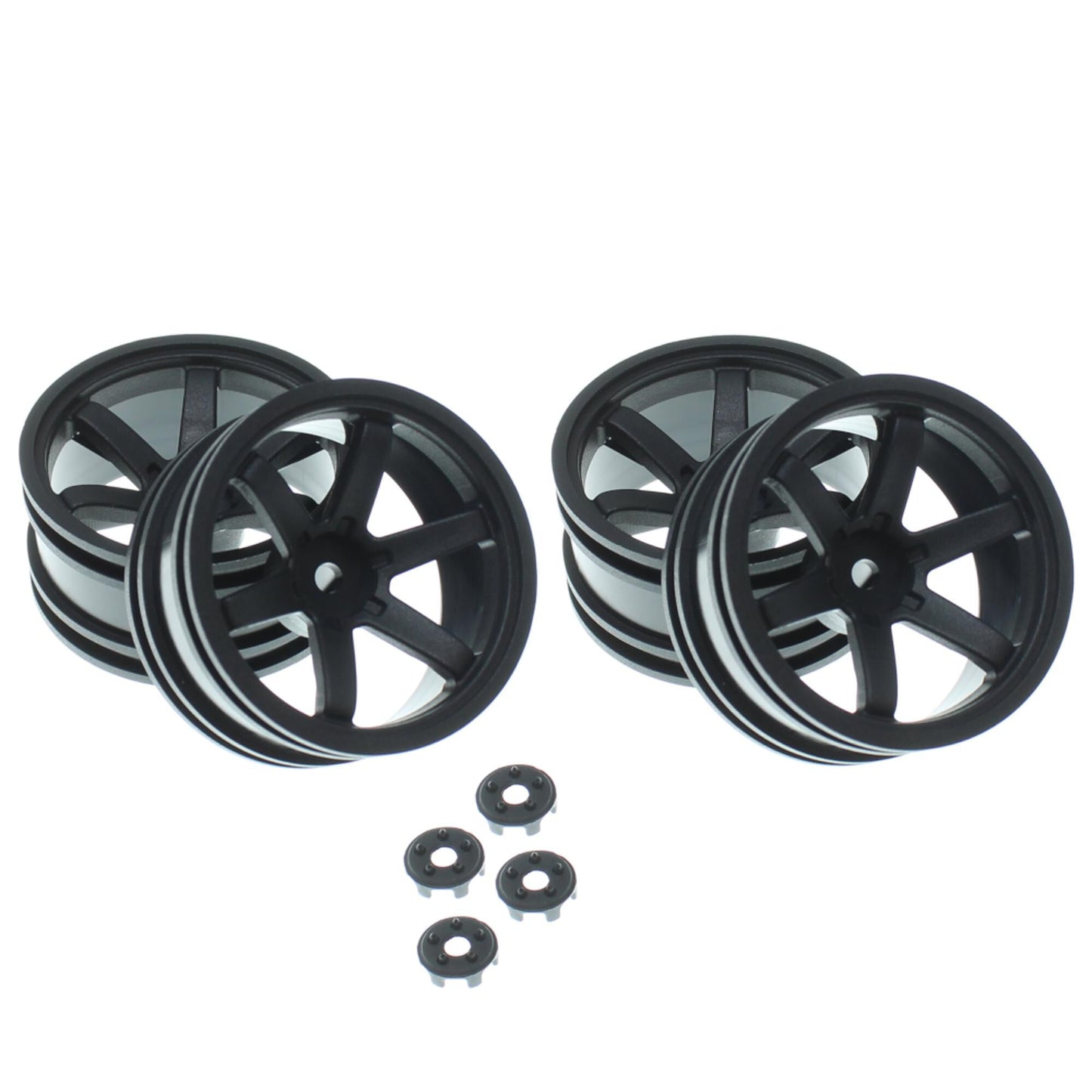 1/10 Wheel Set with Lug Caps and 6mm Offset (RER14987)