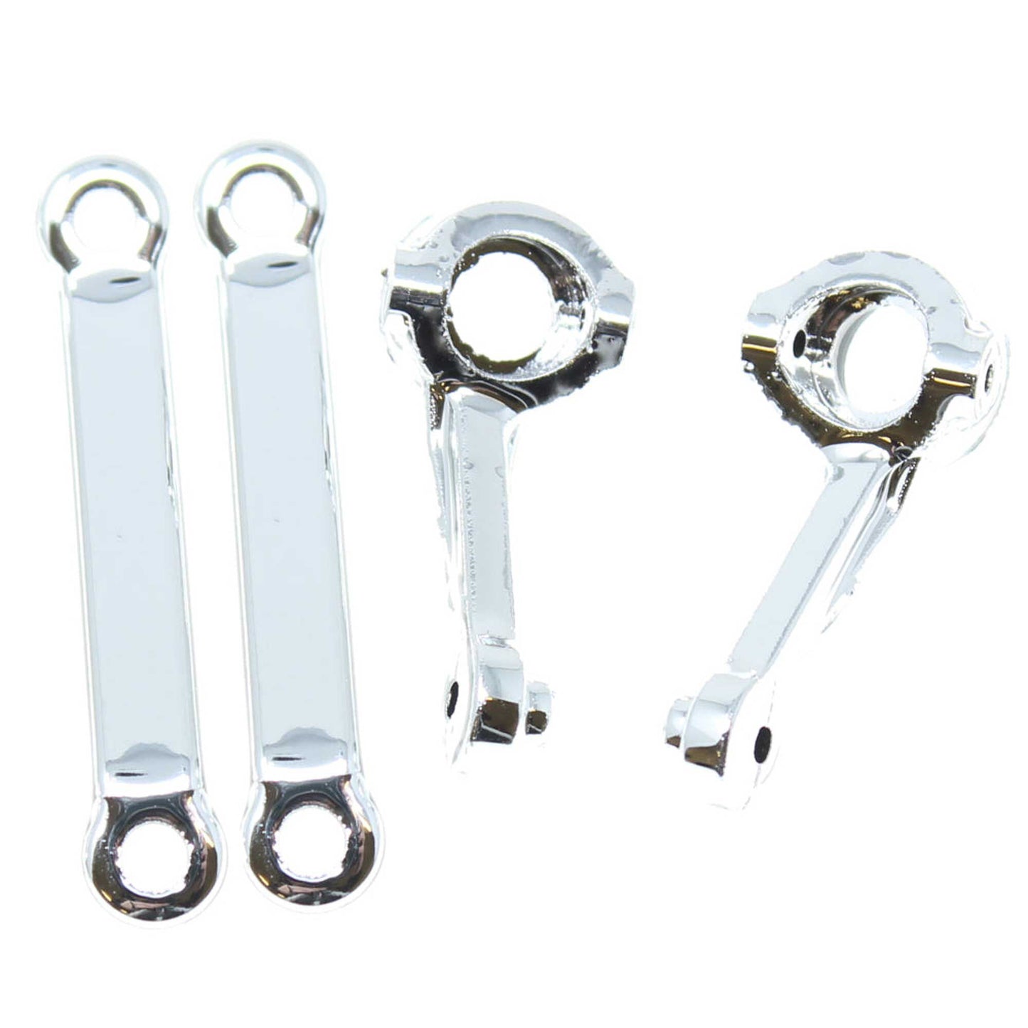 V2 Steering Arms Left/Right and Toe Links Set Chrome (RER21415)