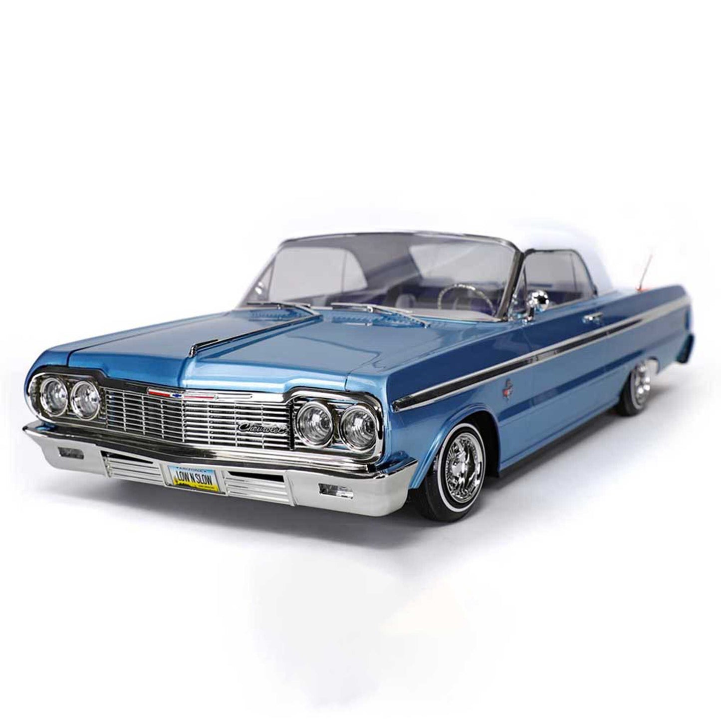 1/10 SixtyFour Chevrolet Impala Hopping Lowrider Ready to Run (Blue/White) (RER32894)