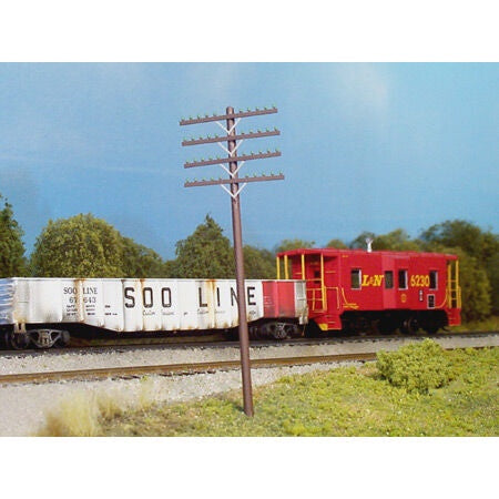 HO 4-Arm Telephone Poles (12) (RIX6280034)