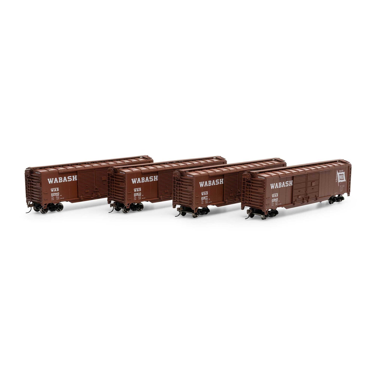 HO PS-1 Double Sliding Door Box Car WAB Flag (RND-1003)
