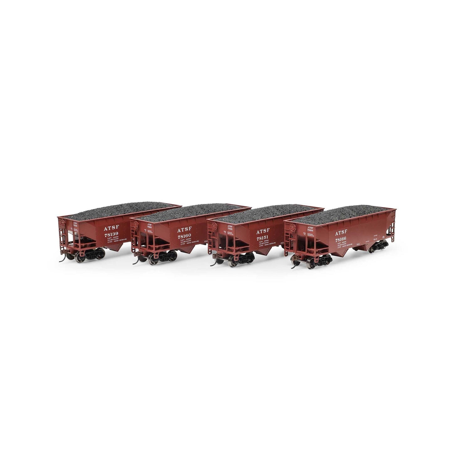 HO 34' 2-Bay Offset Hopper with Coal Load ATSF (RND-1011)