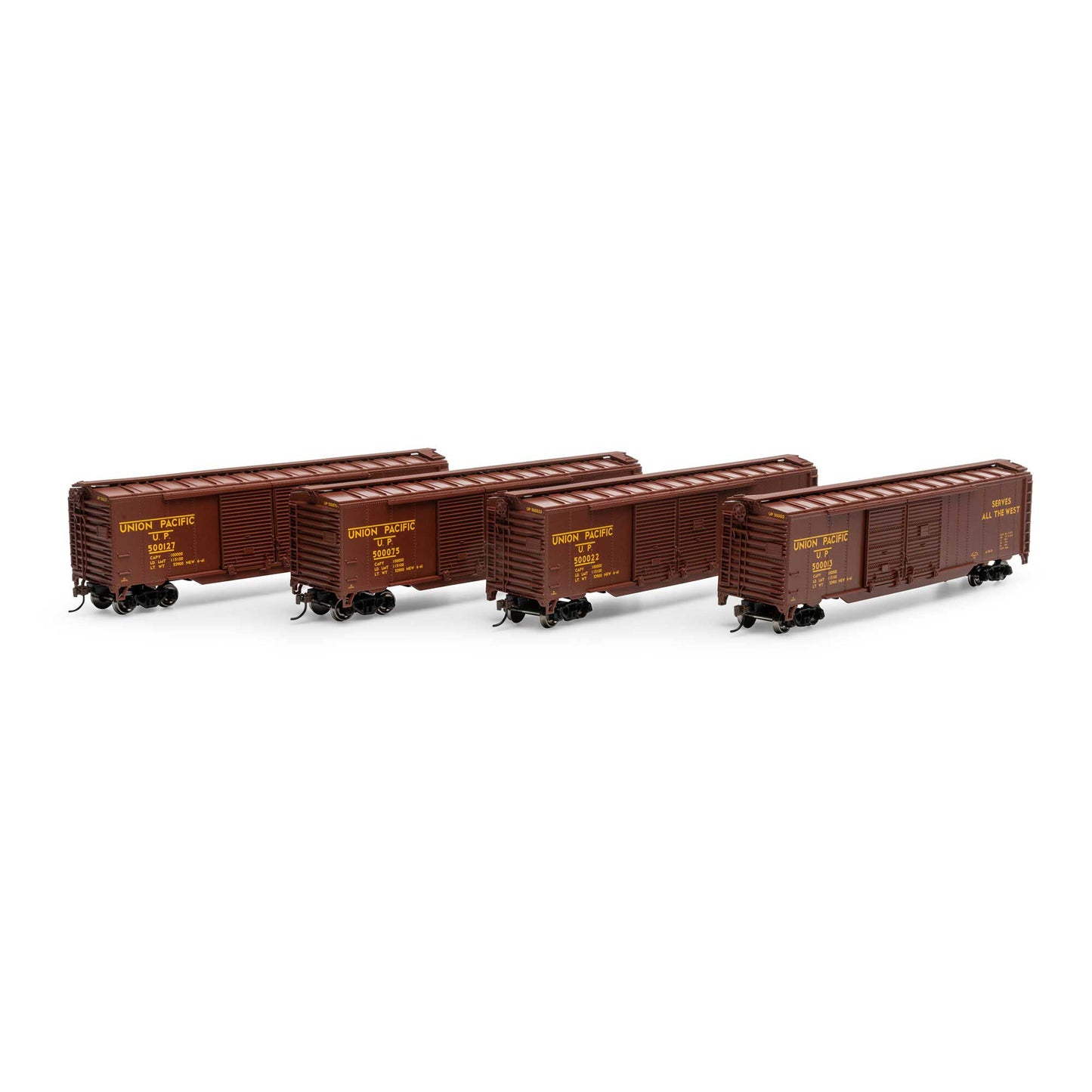 HO PS-1 Double Sliding Door Box Car - UP 'Serves The West' (RND-1016)