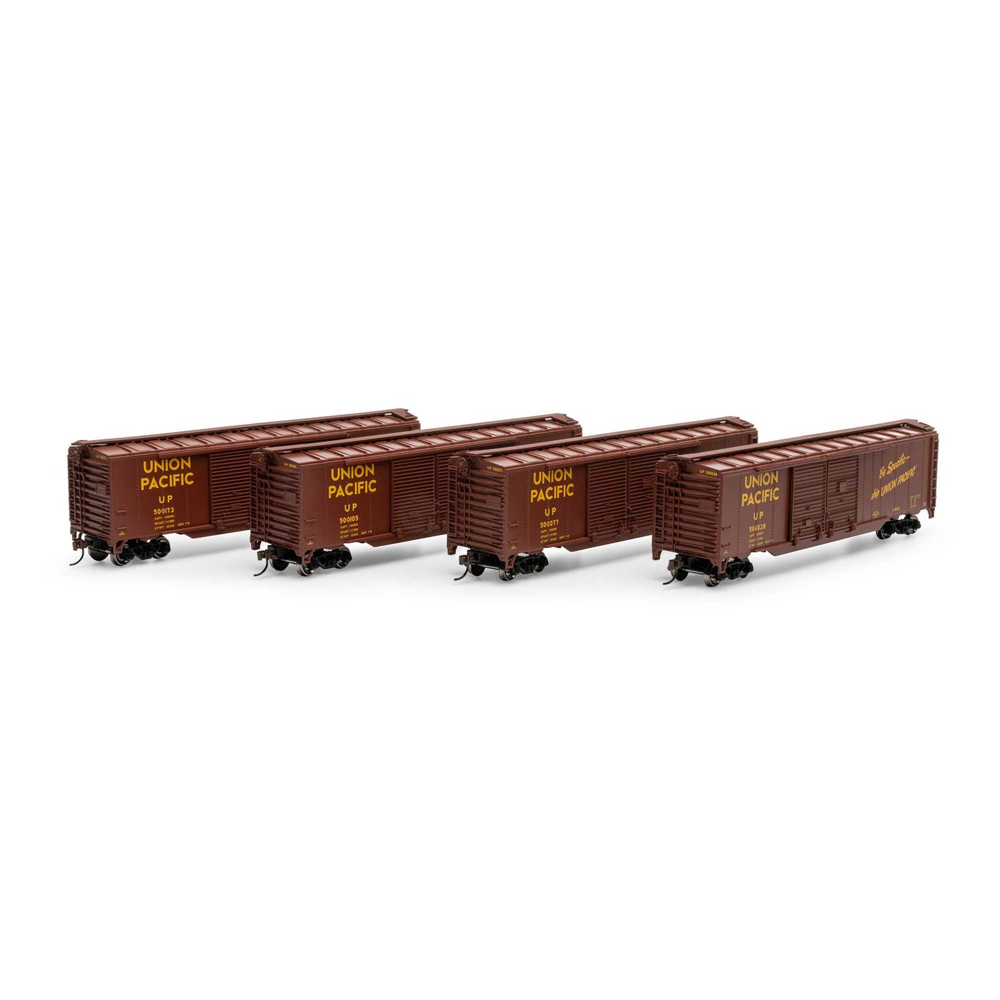 HO PS-1 Double Sliding Door Box Car UP 'Be Specific' (RND-1031)