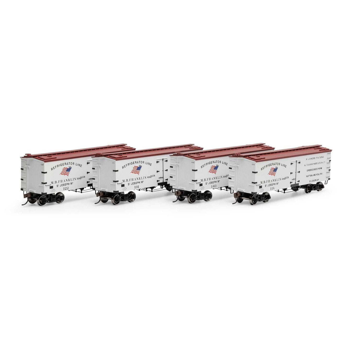 HO 36' Wood Reefer SJPX #118 / 122 / 131 / 143 Plastic Model (RND-1032)