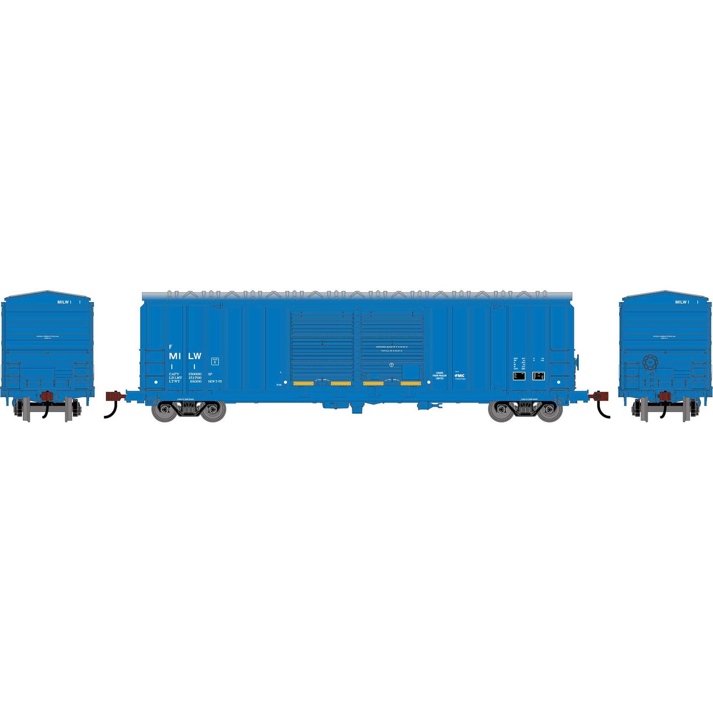 HO 50' FMC 5283 Double Door Box Car MILW #156019 (RND-1359)
