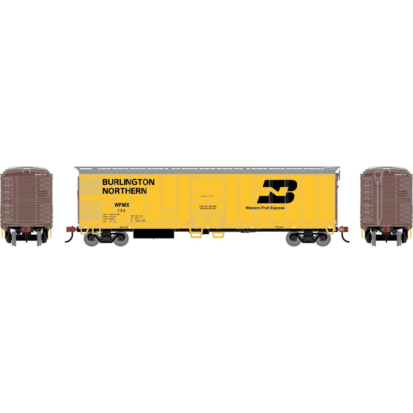 HO 50' Smooth Side Mechanical Reefer WFMX #134 (RND-1446)