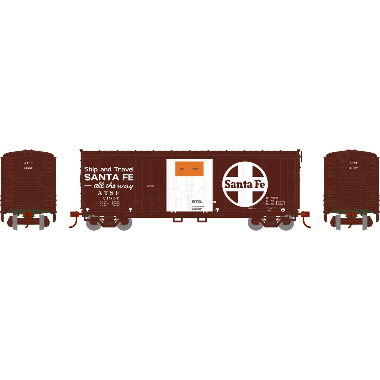 HO 40' Grain Loading Box Car ATSF #21857 (RND-1847)