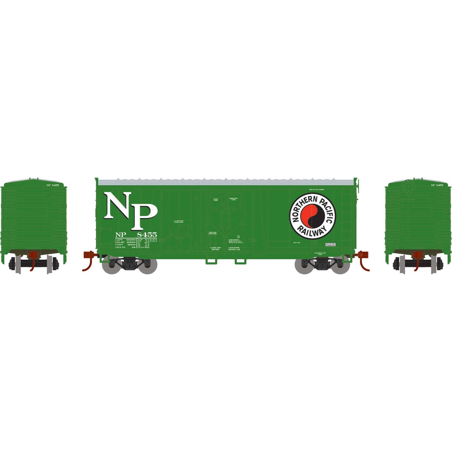 HO 40' Grain Loading Box Car NP #8455 (RND-1853)
