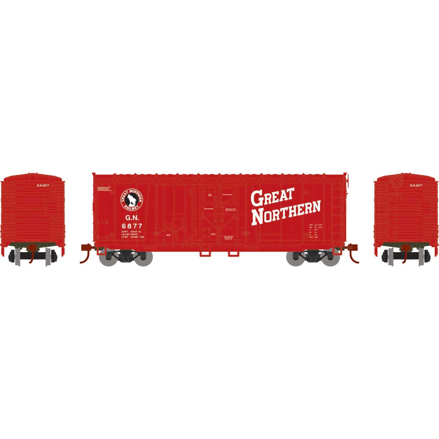 HO 40' Grain Loading Box Car GN #6877 (RND-1856)